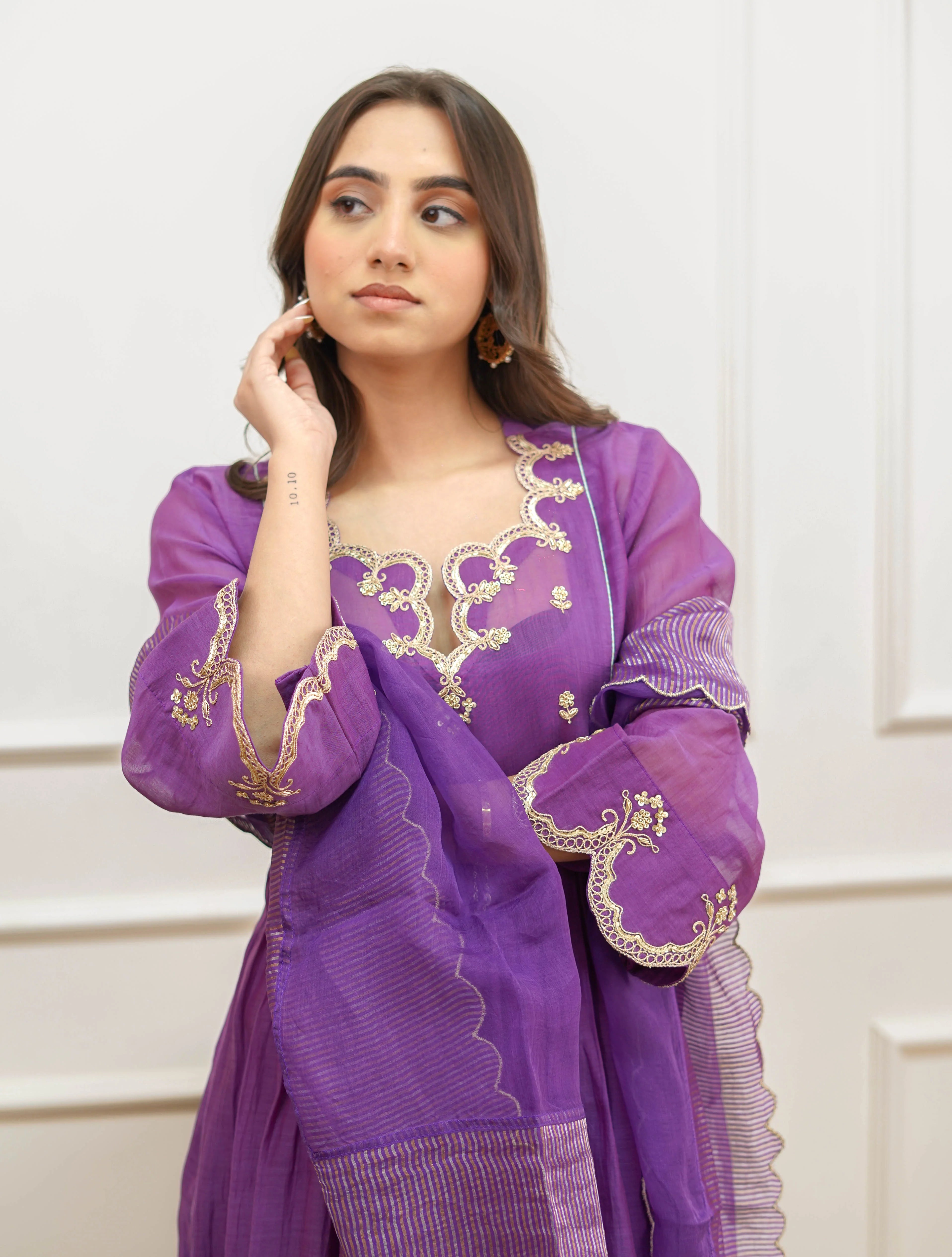 Purple Noor Kurta Set
