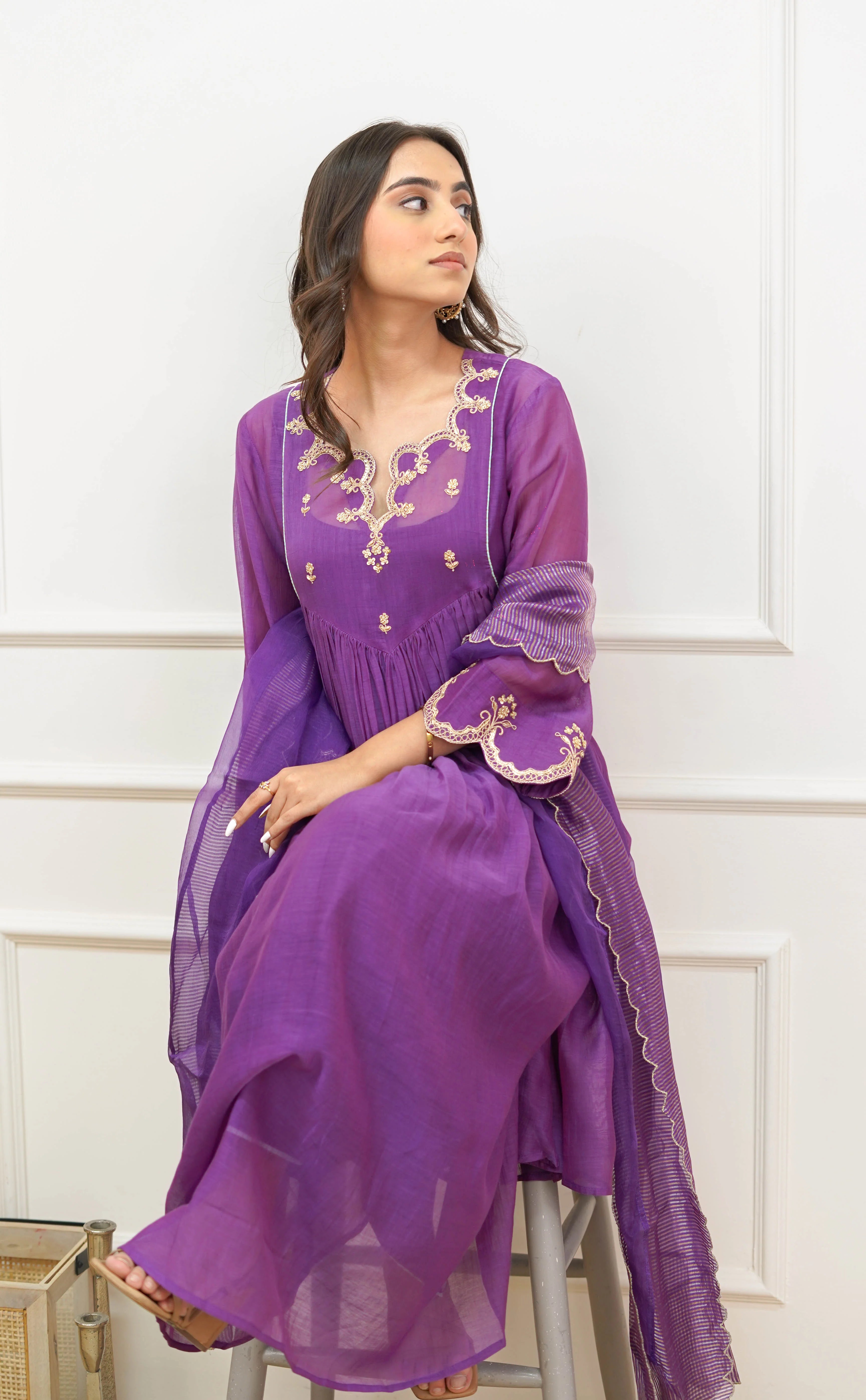 Purple Noor Kurta Set