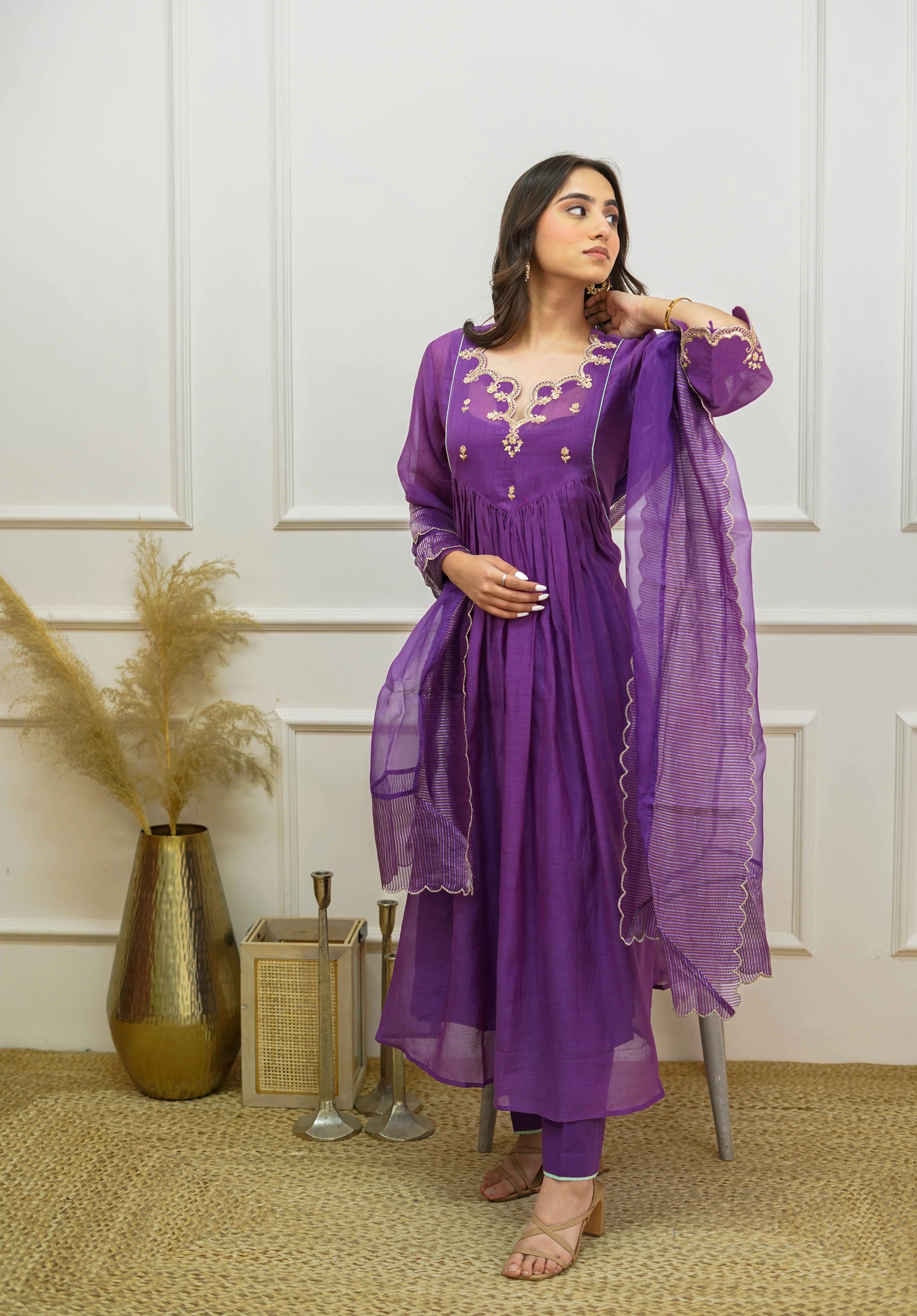 Purple Noor Kurta Set