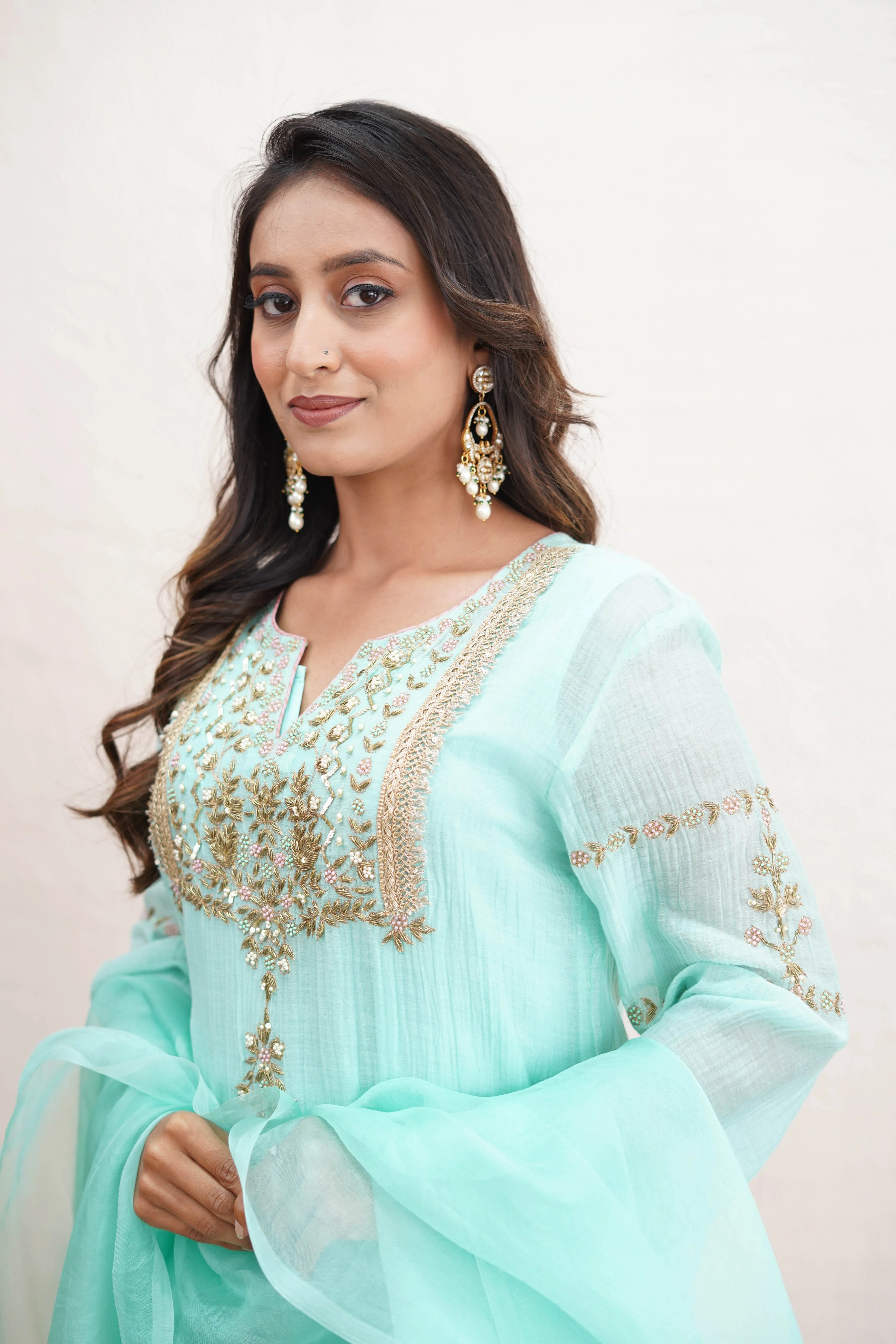 Turquoise Elegance Kurta Set