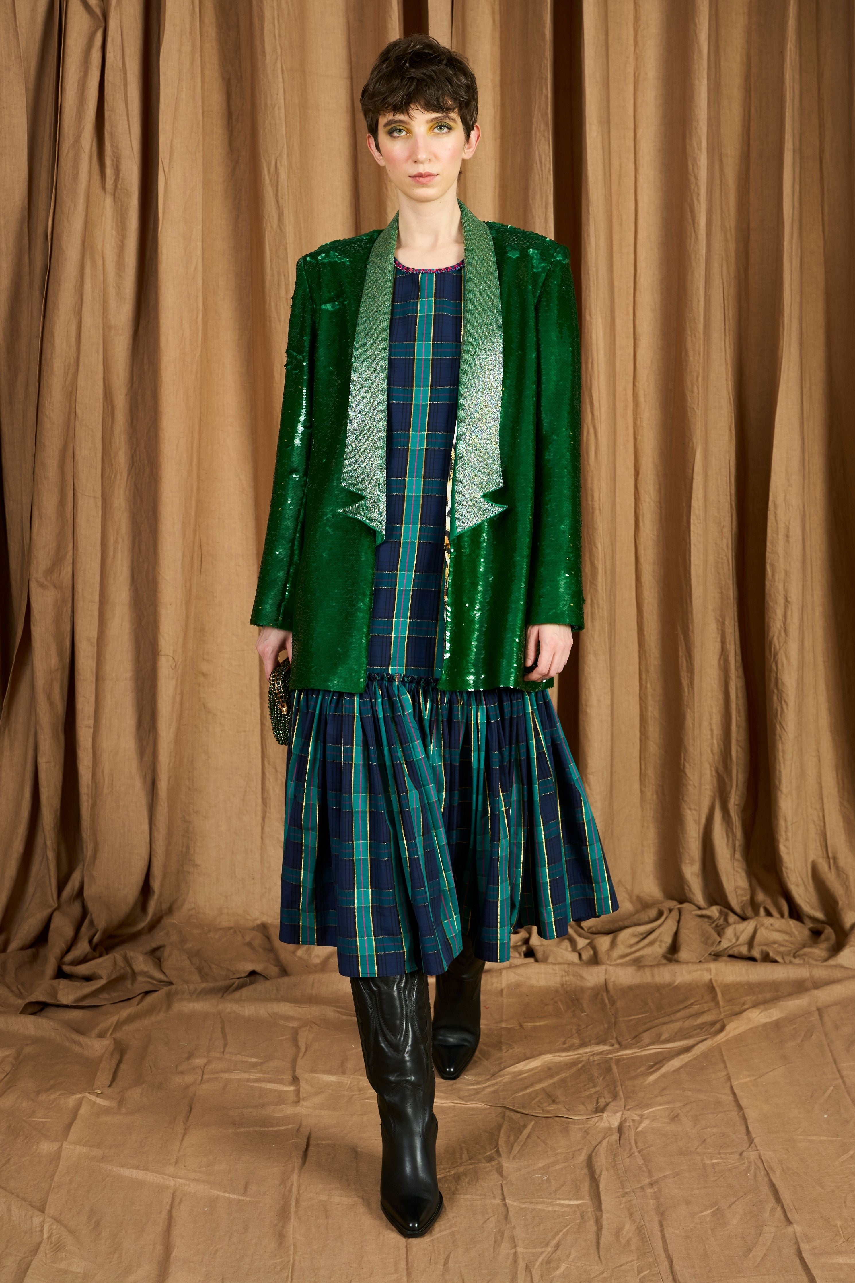 The Long Lapel Sequinned Blazer