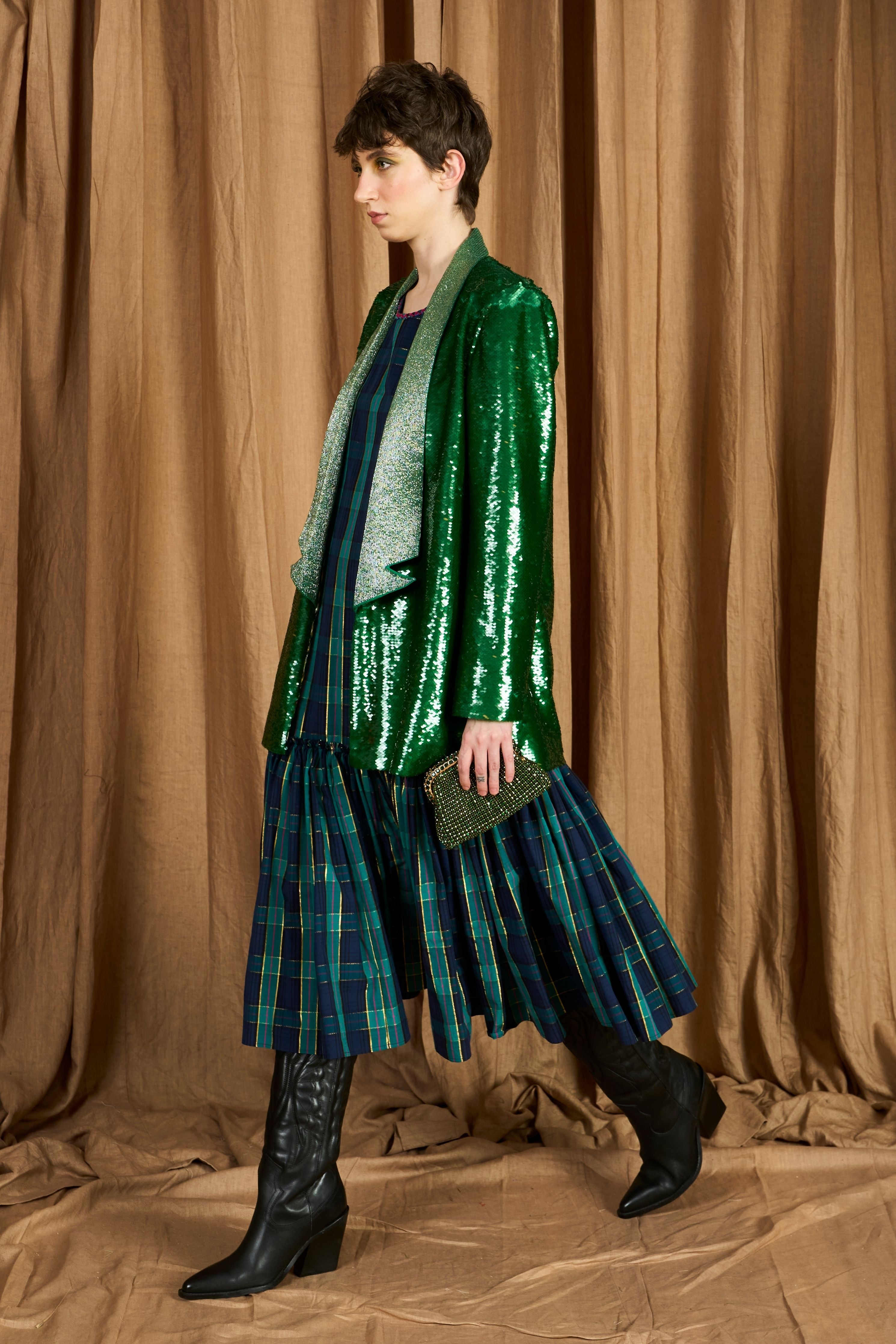 The Long Lapel Sequinned Blazer