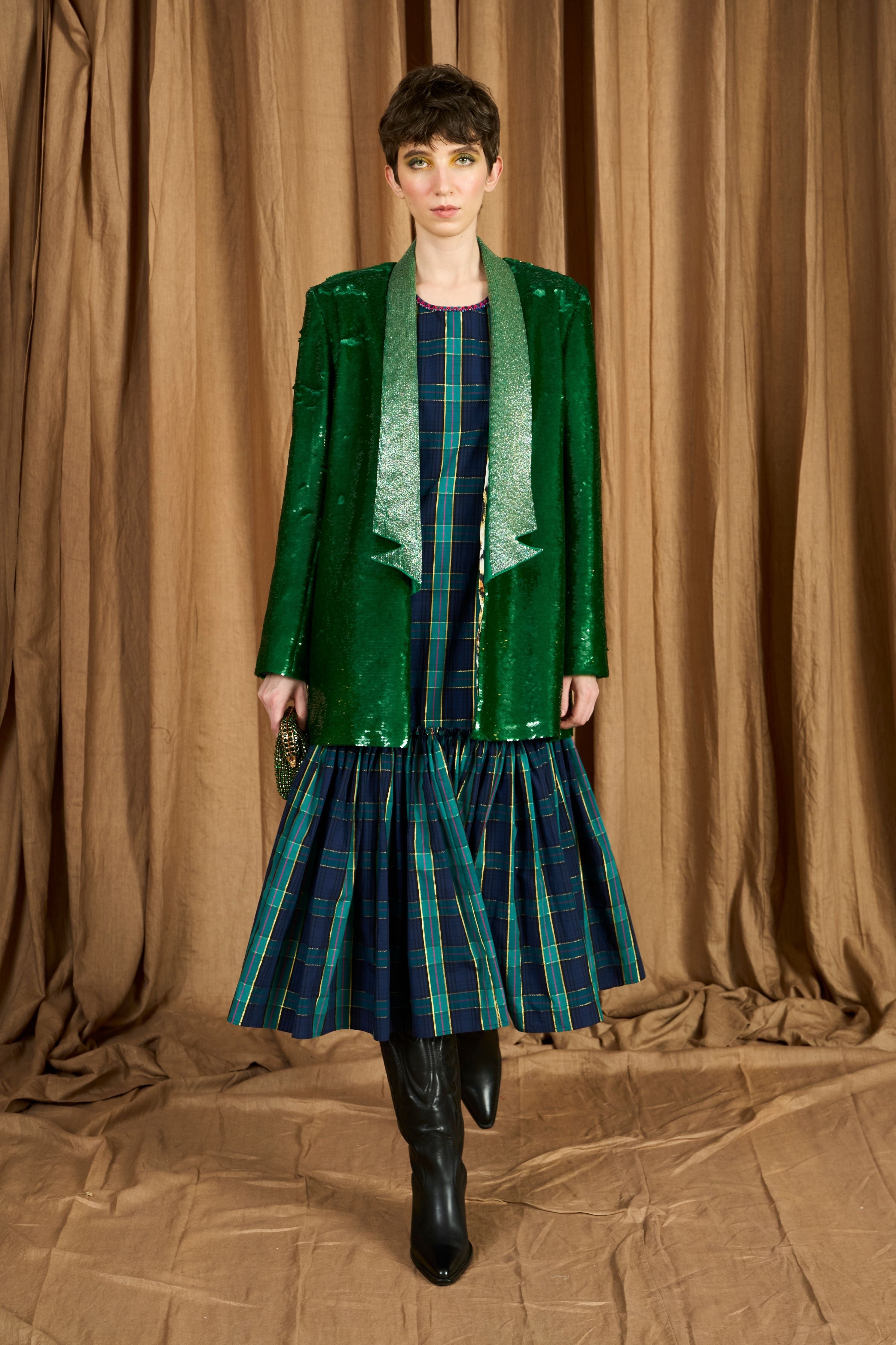 The Dropped Waist Checks Dress