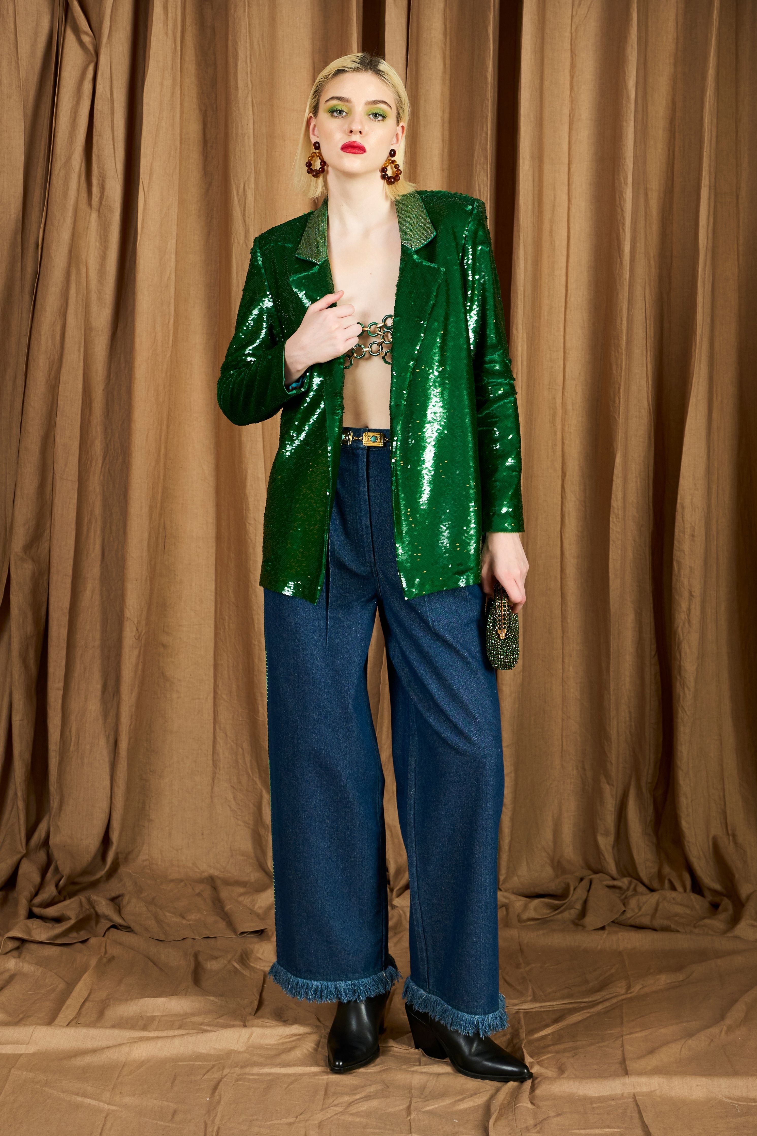 The Green Sequinned Blazer
