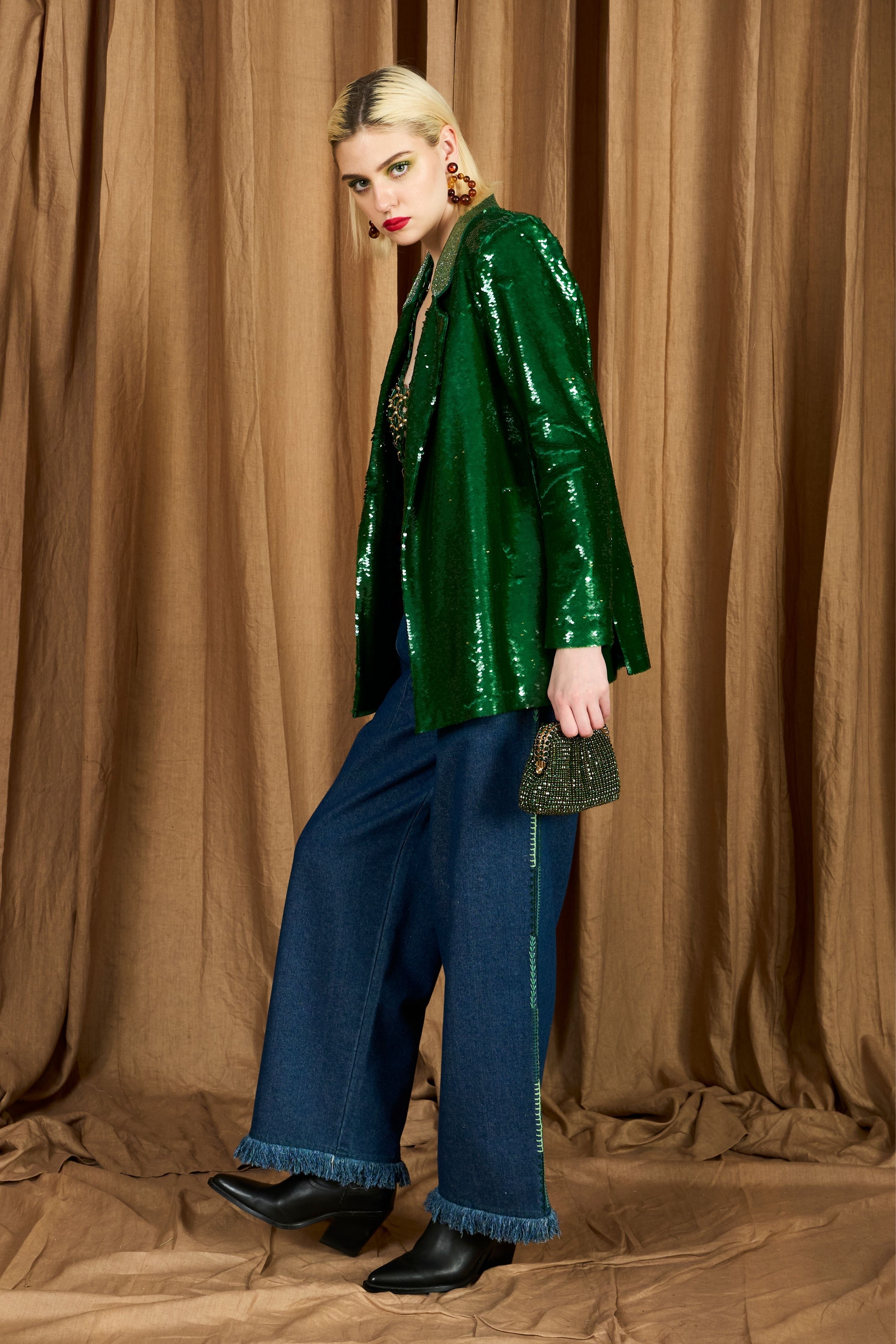 The Green Sequinned Blazer
