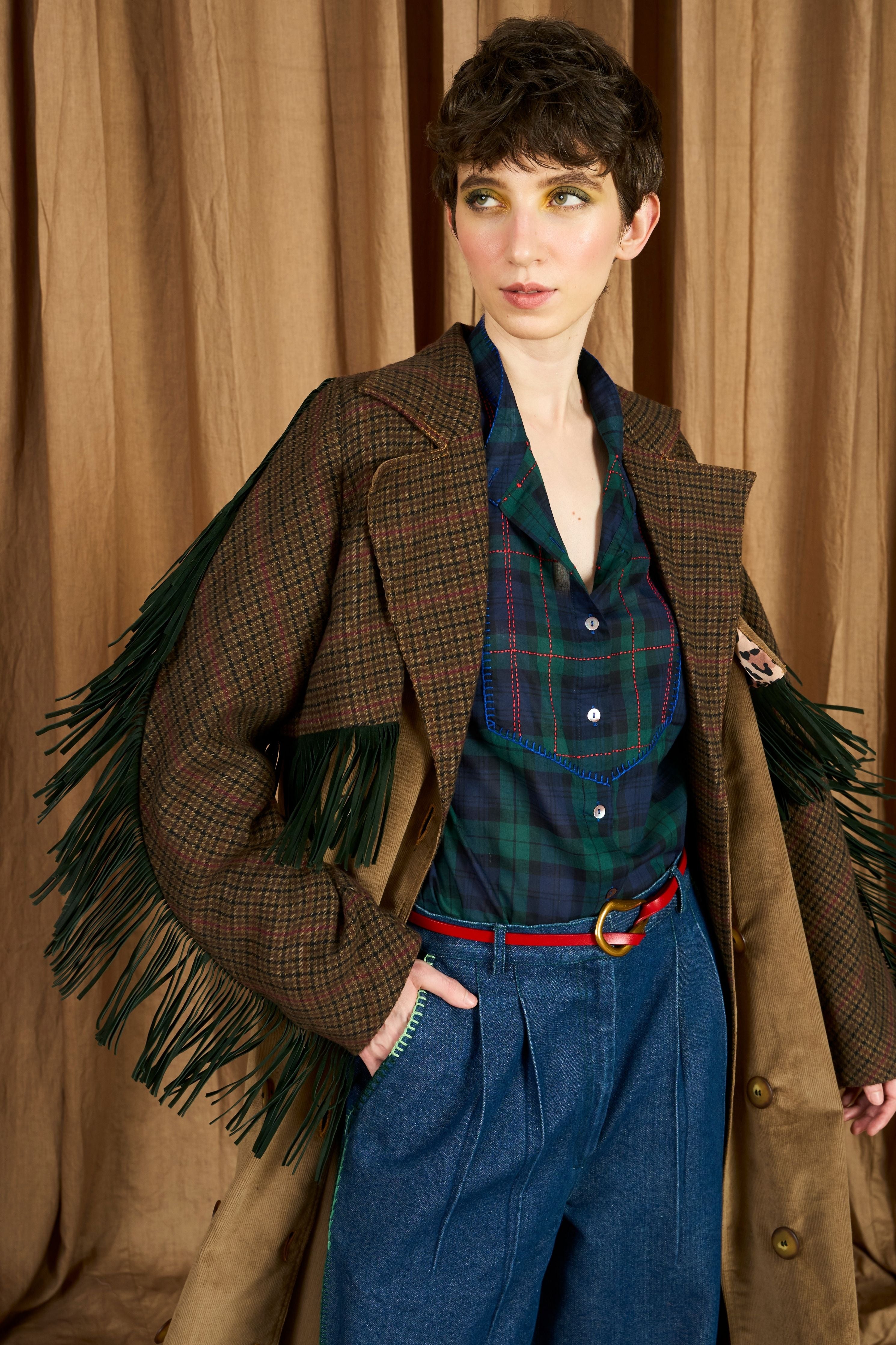 The Autumn Trench W Leather Fringes