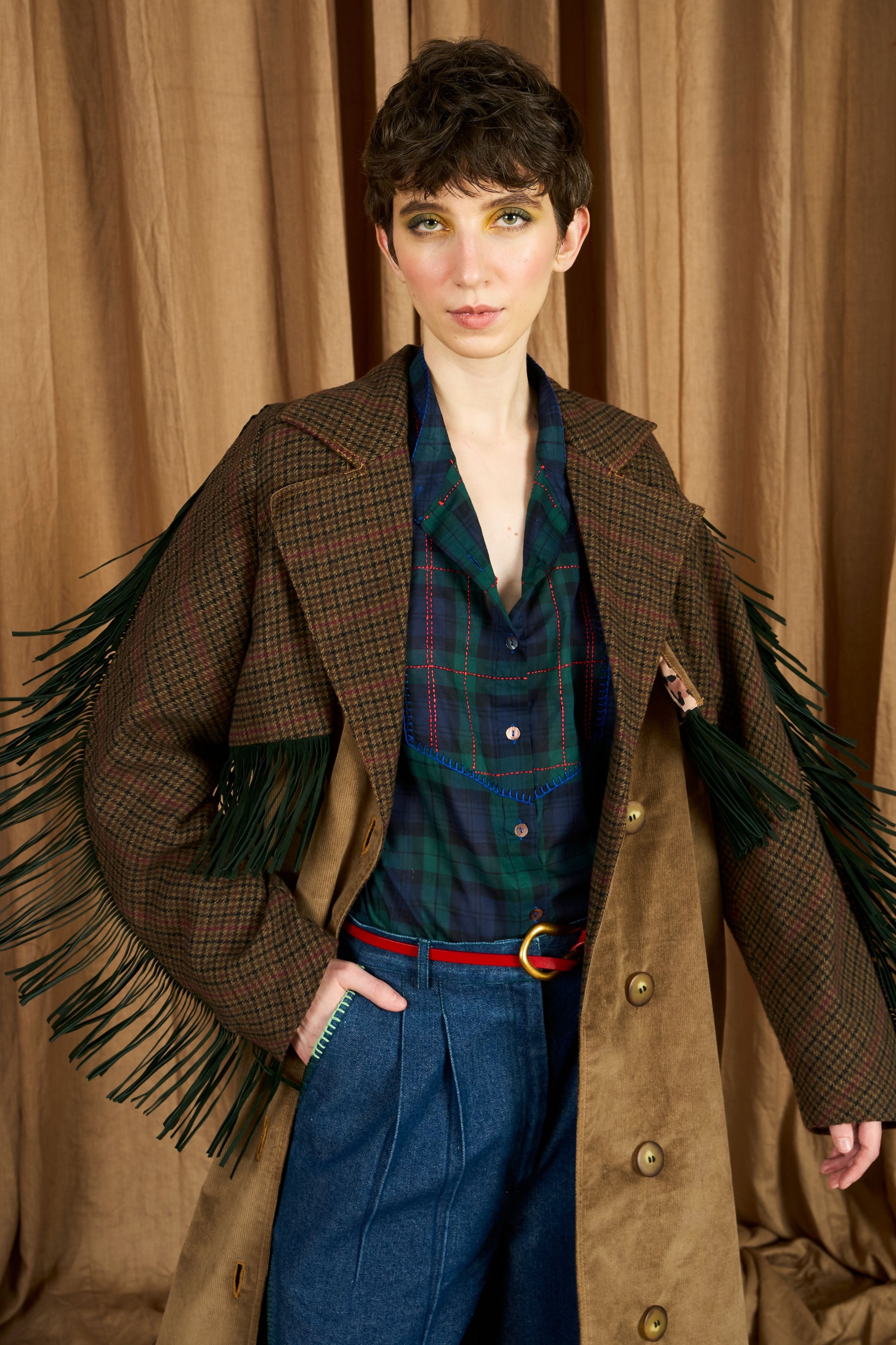 The Autumn Trench W Leather Fringes