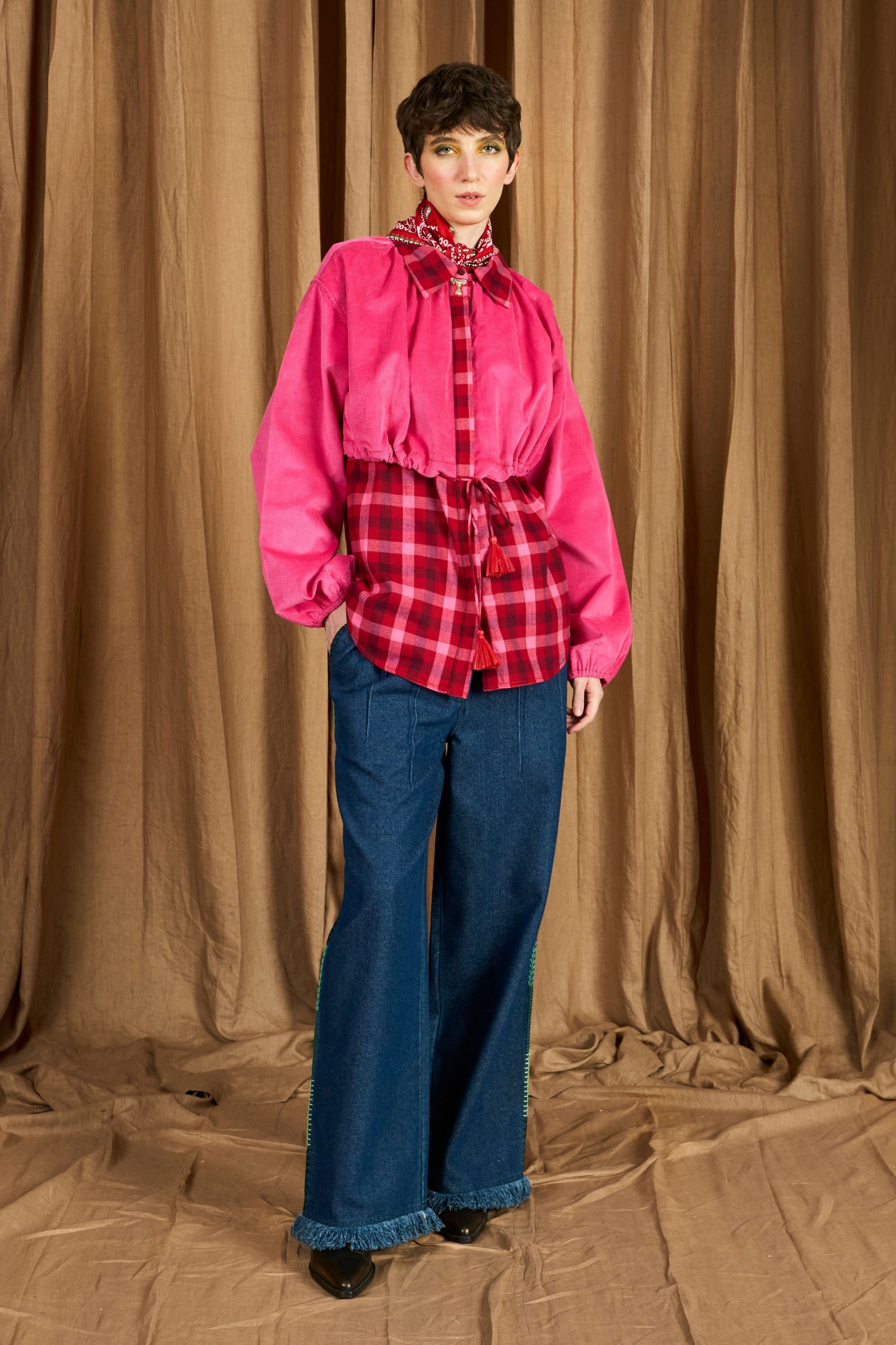 The Drawstring Parka Shirt With Raffia & Embroidered Trophy Detail