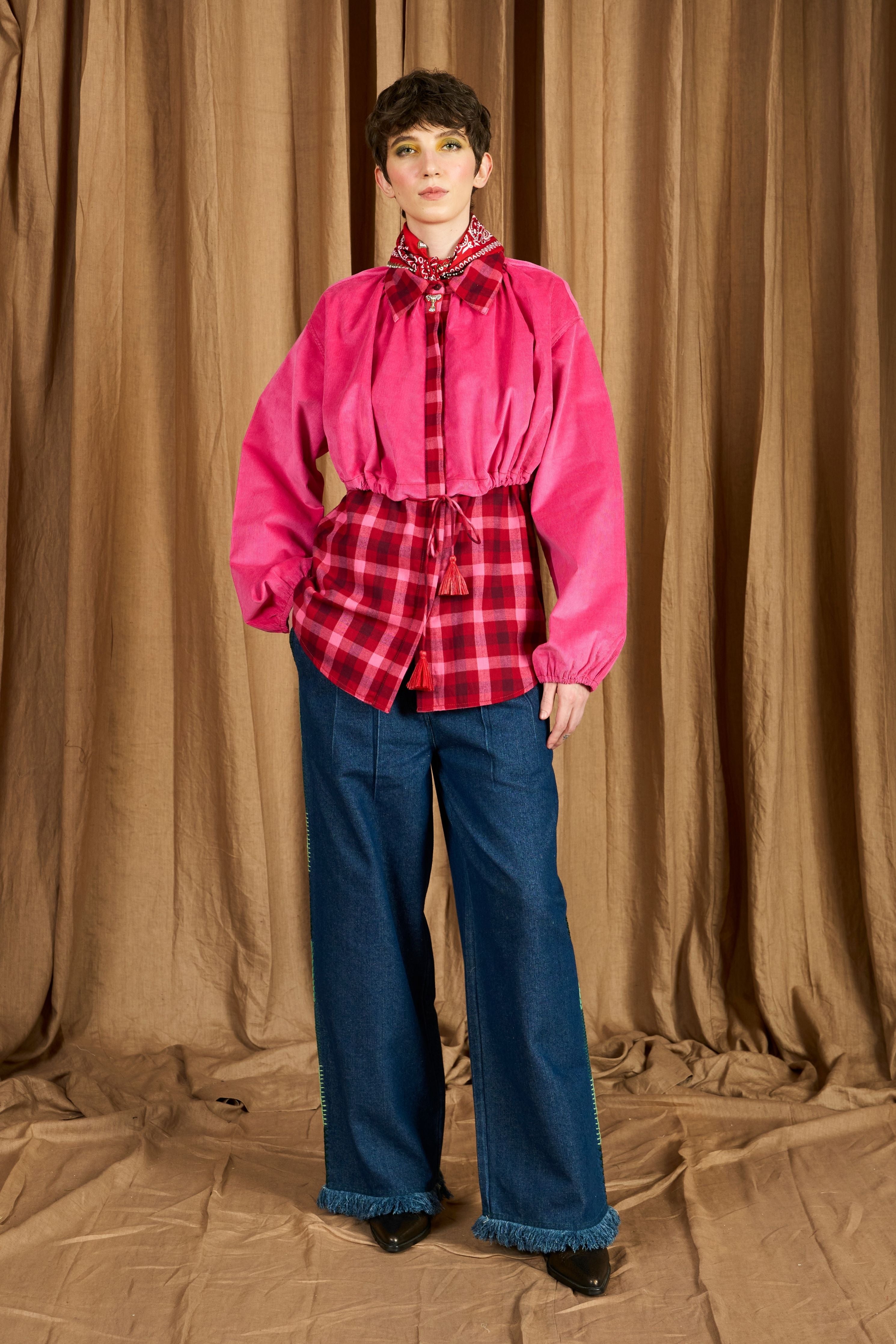 The Drawstring Parka Shirt With Raffia & Embroidered Trophy Detail