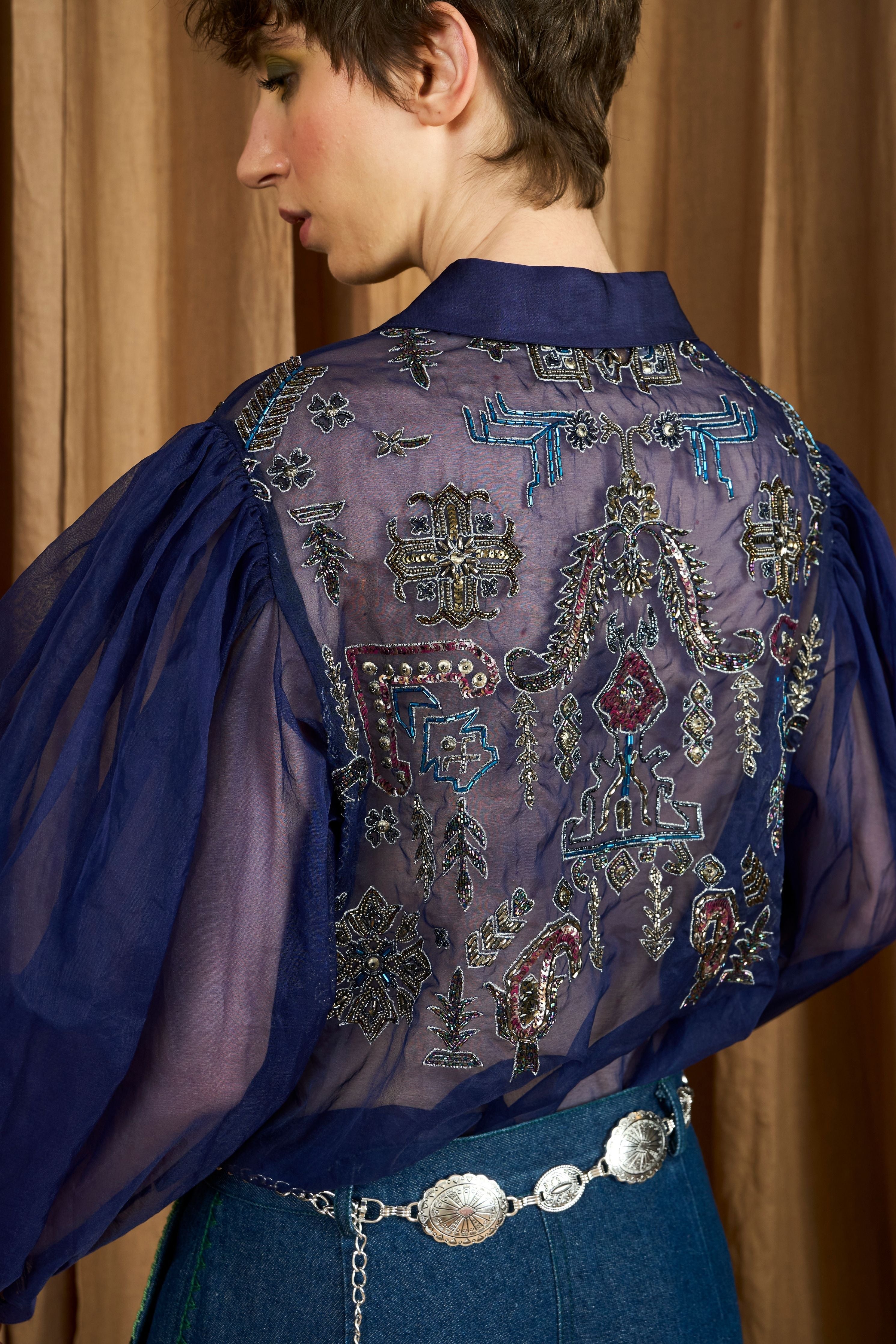 The Sheer Travellers Hand Embroidered Shirt