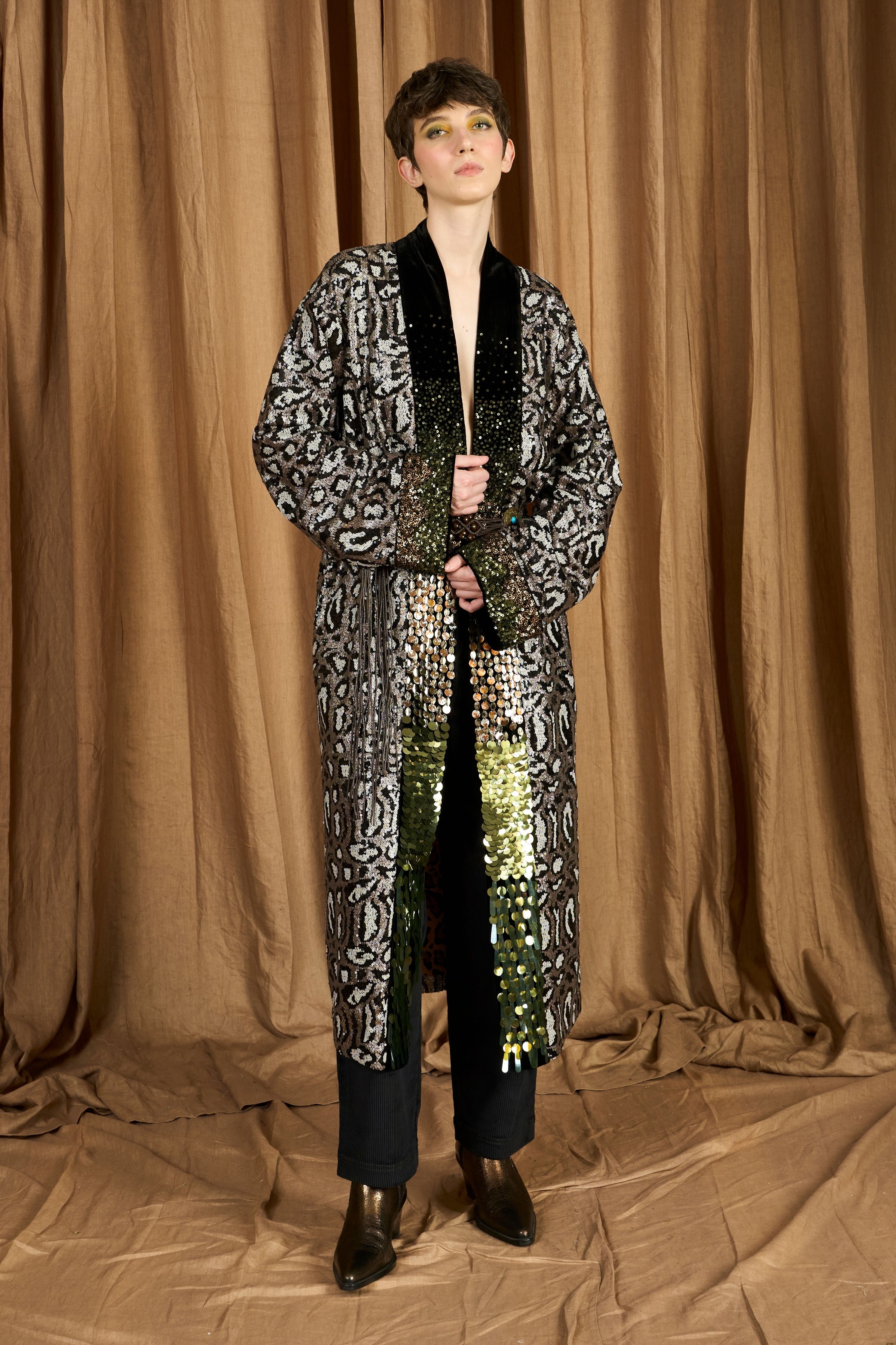 The Leopard Hand Embroidered Overlay