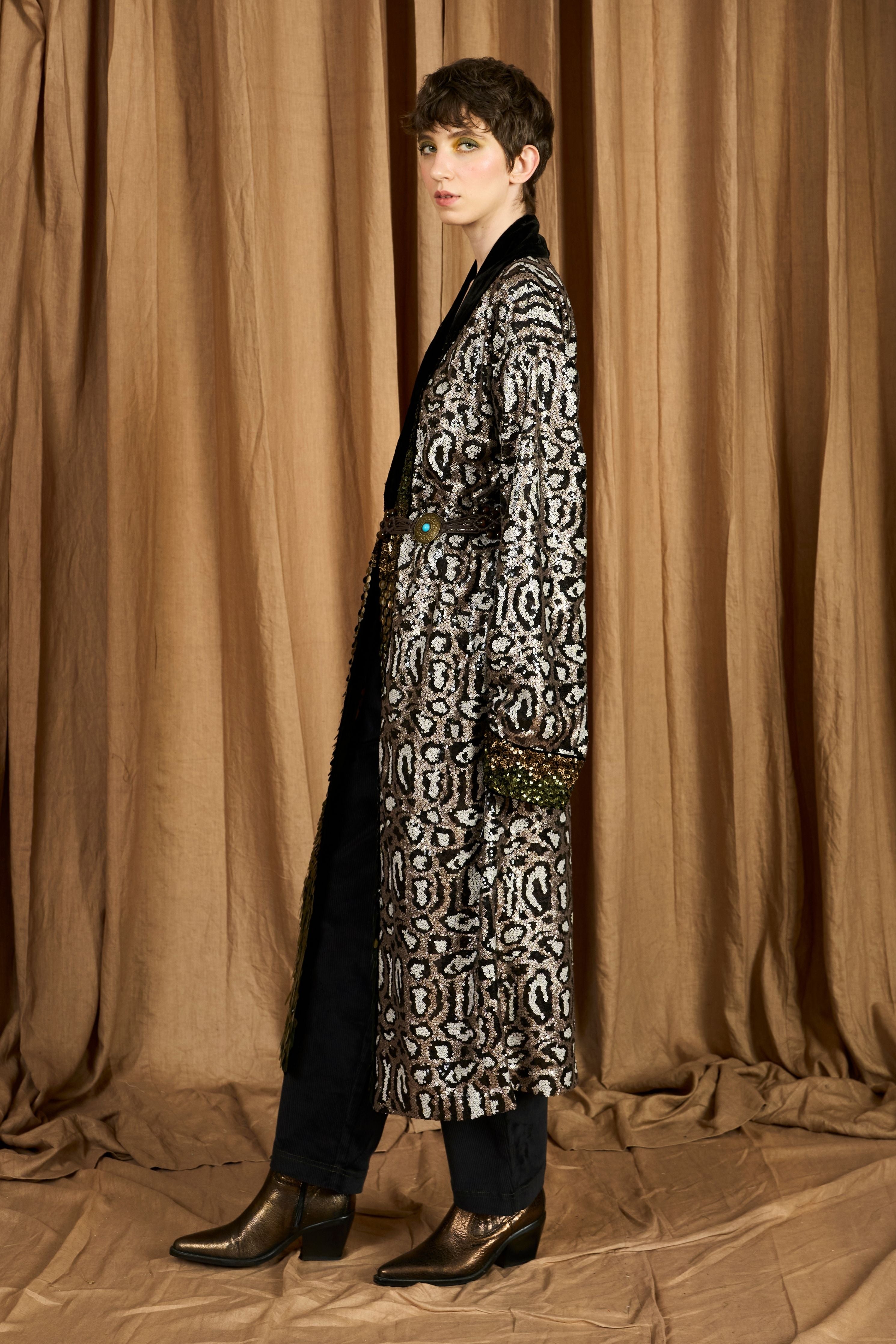 The Leopard Hand Embroidered Overlay