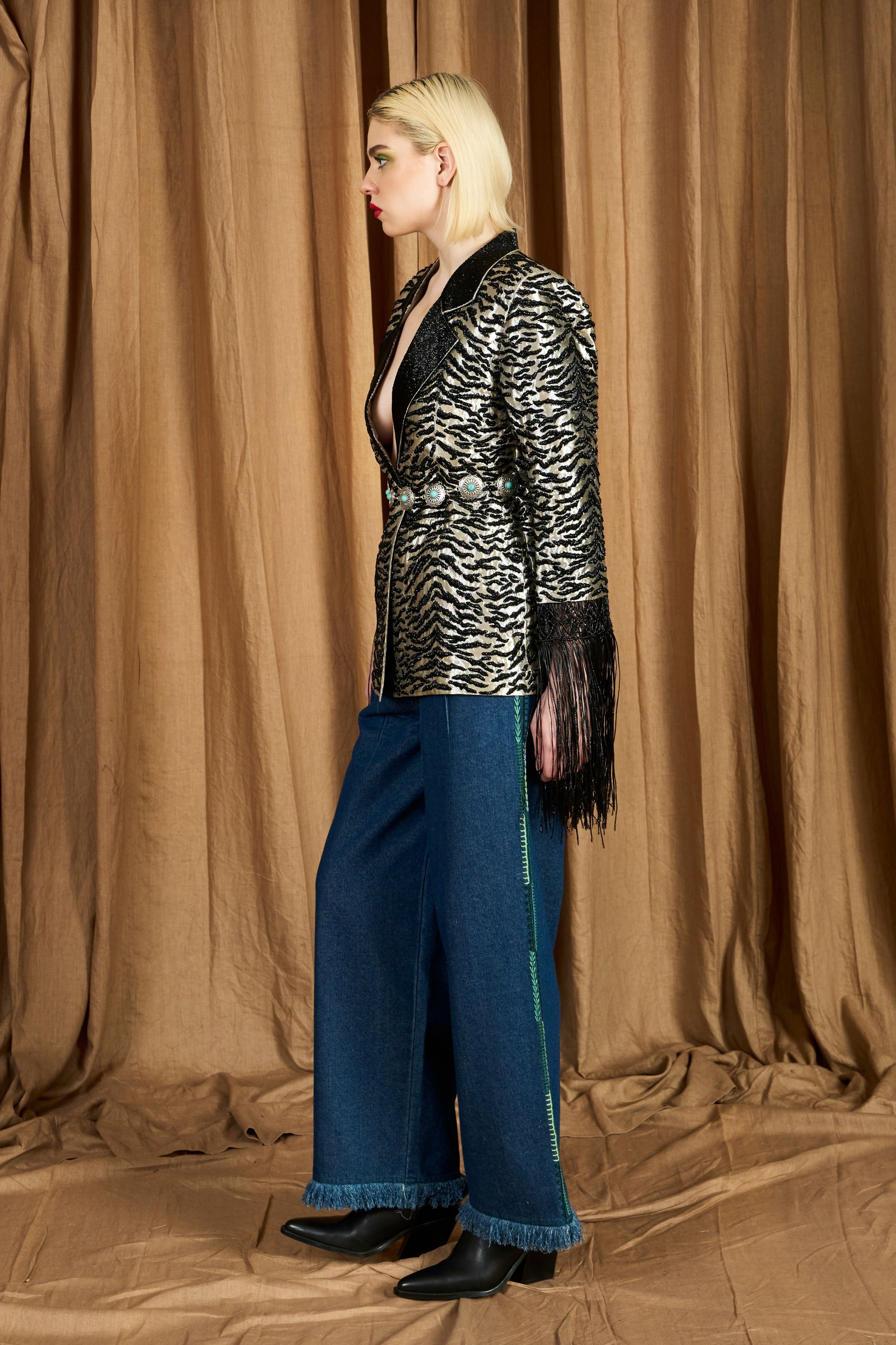 The Wild Tiger Hand Embroidered Blazer