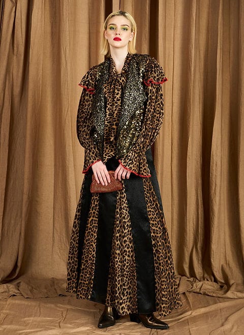 The Panelled Leopard Skirt