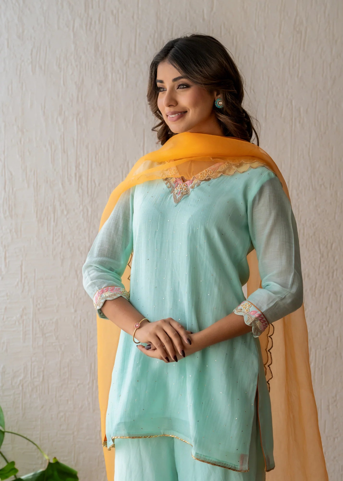 Aqua Sharara Set