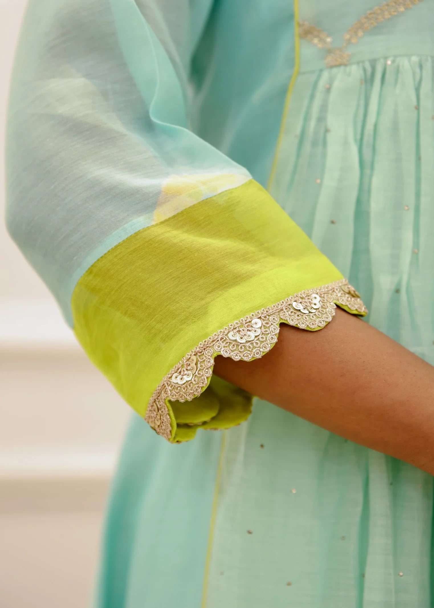 Firoza Turquoise Anarkali