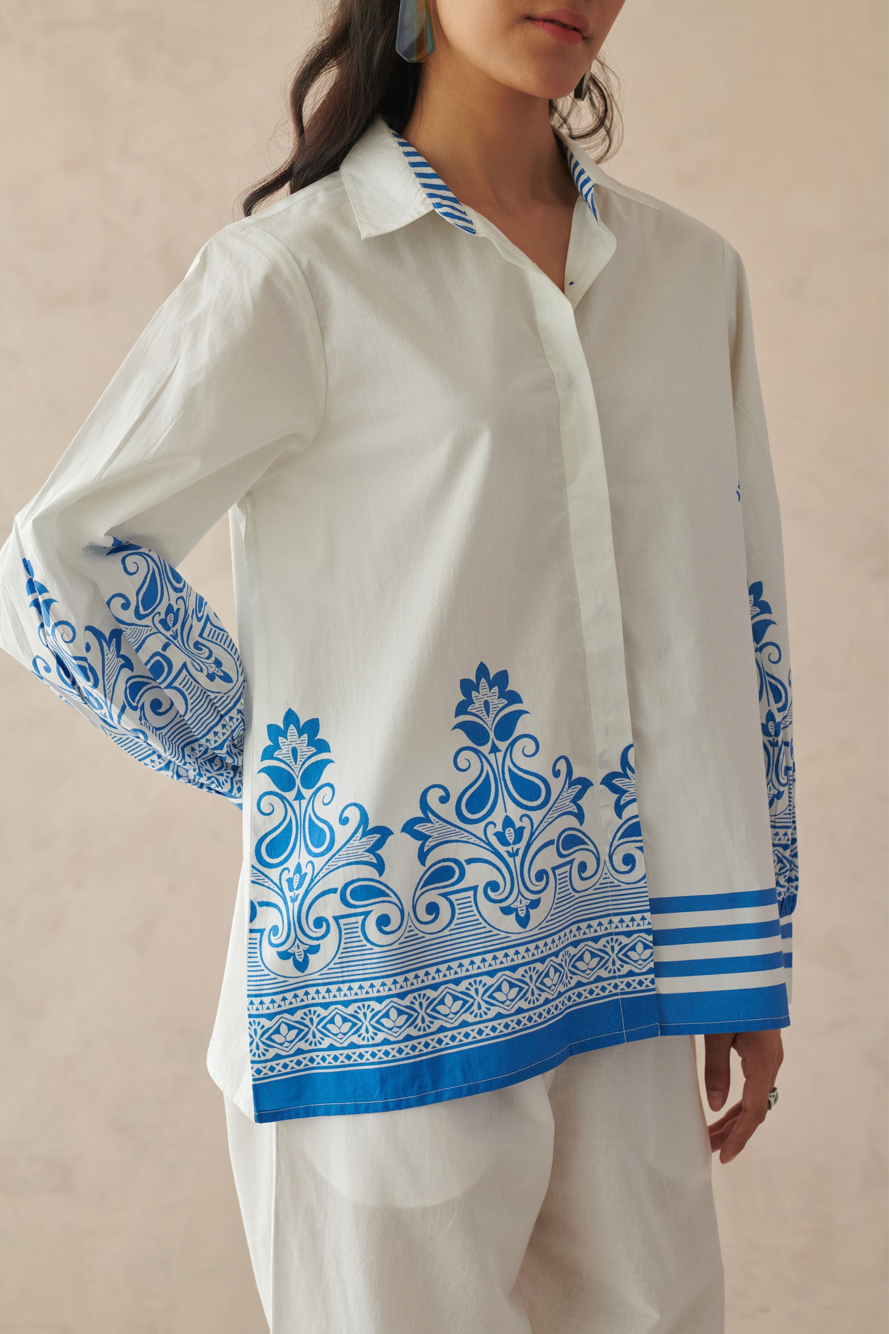 Plush White Relaxed Floral Top