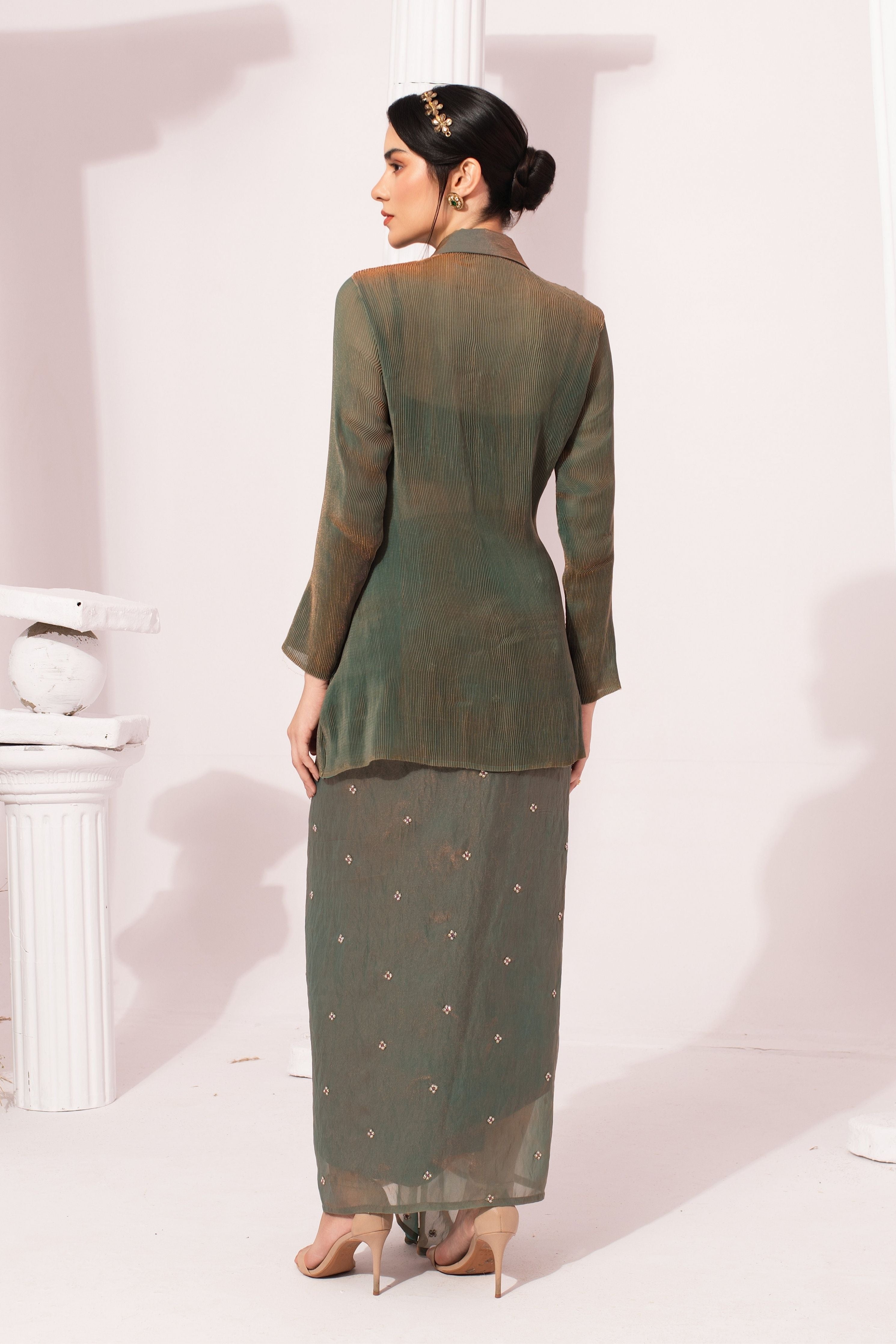 Metalic Moss Green Regal Jacket