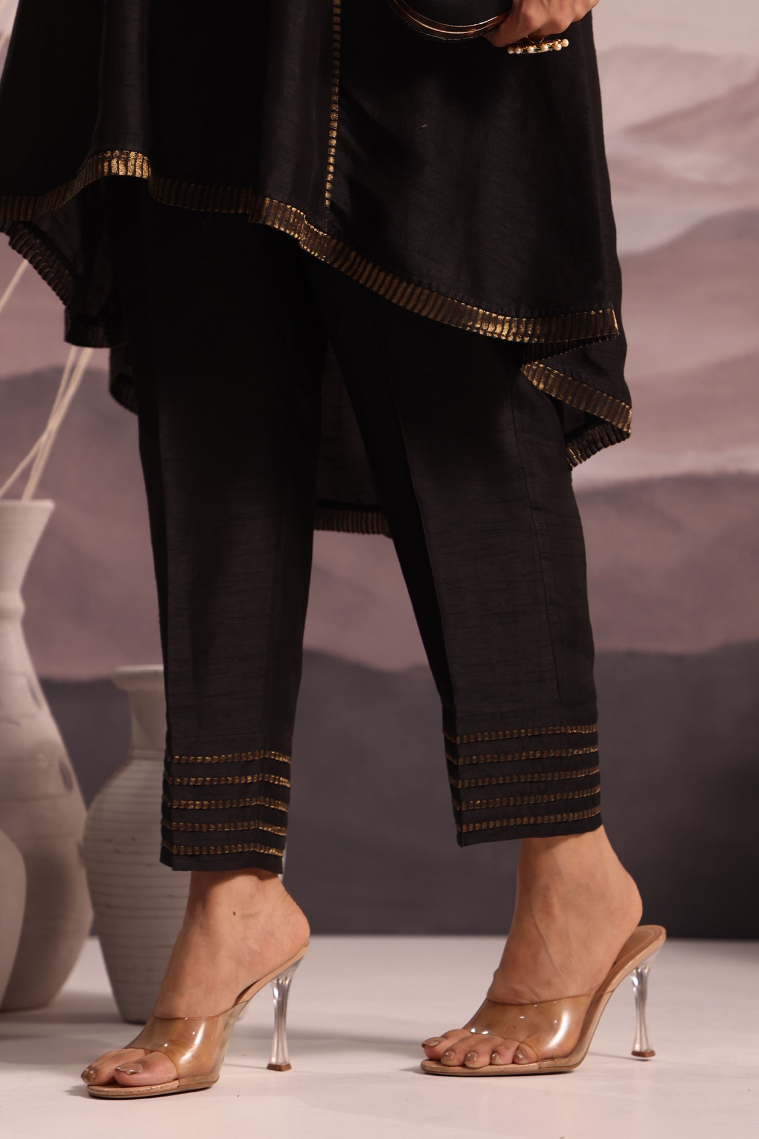 Black Panelled Co-Ord Set
