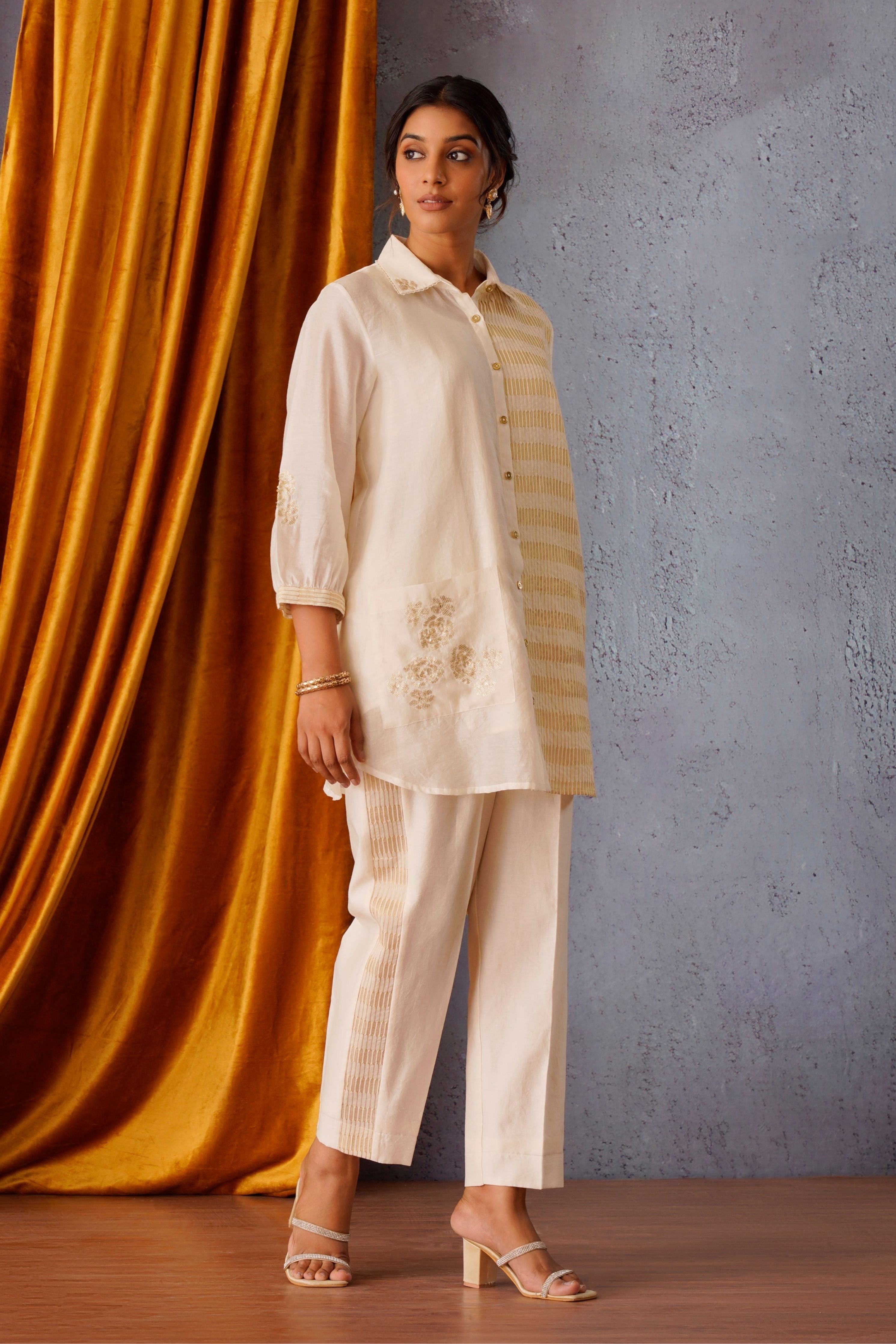 Off-White Button Down co-ord set