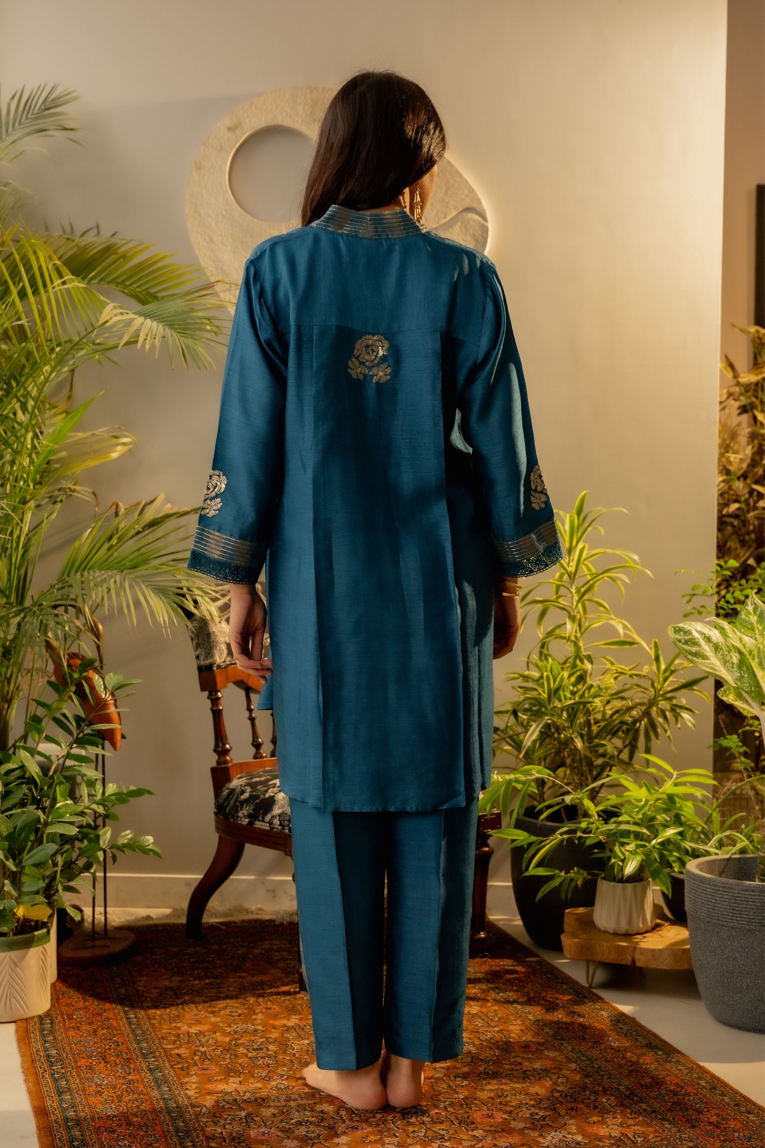 Cerulean Blue Rounded Co-Ord Set
