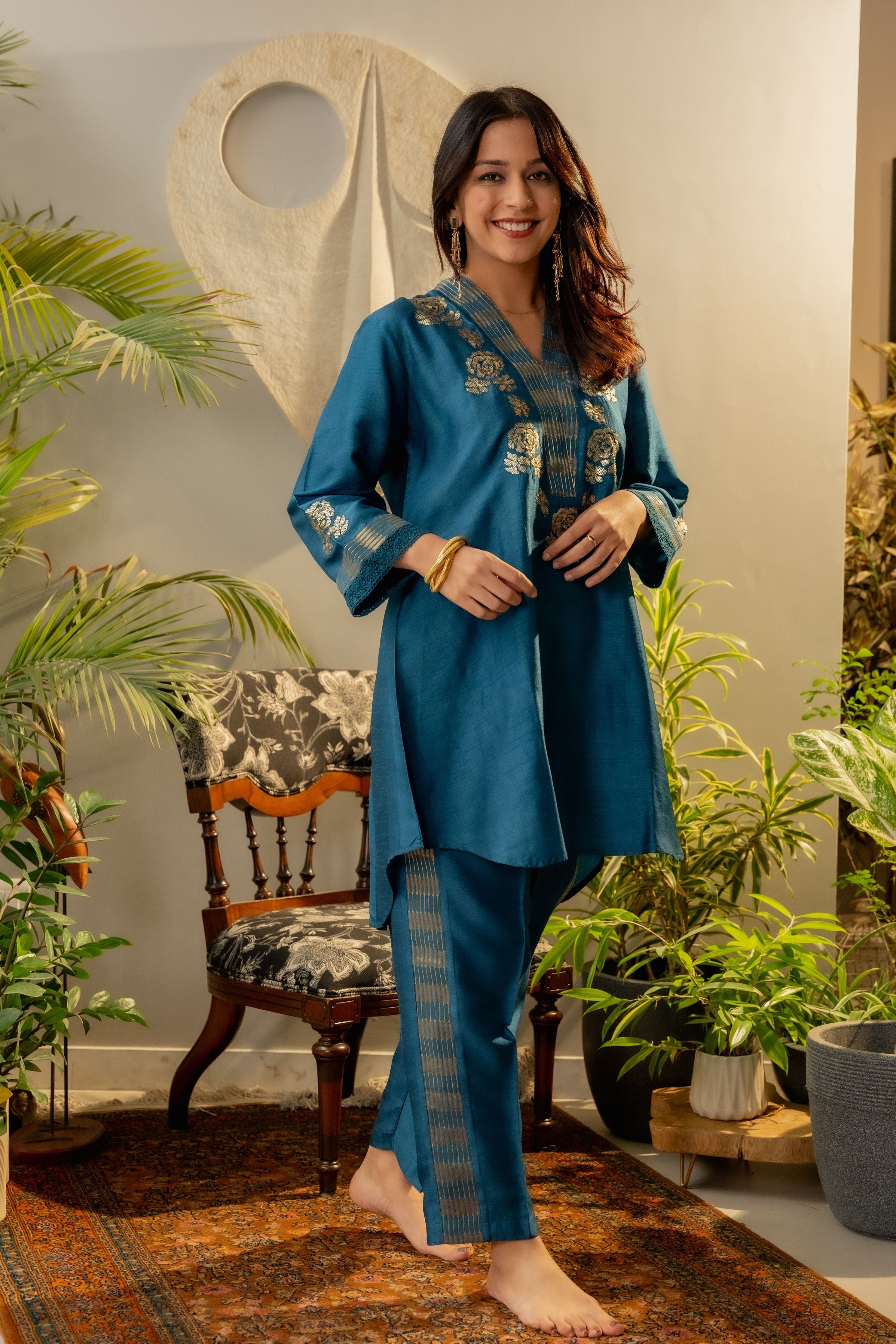 Cerulean Blue Rounded Co-Ord Set