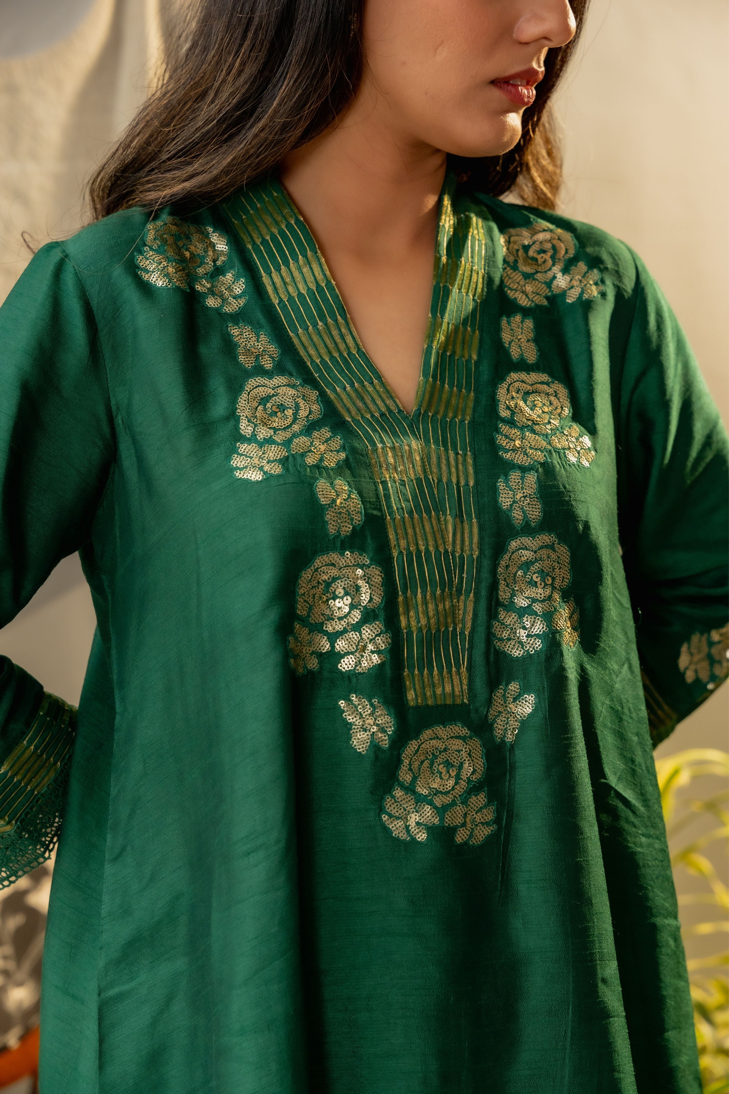 Emberald Green Round Co-Ord Set