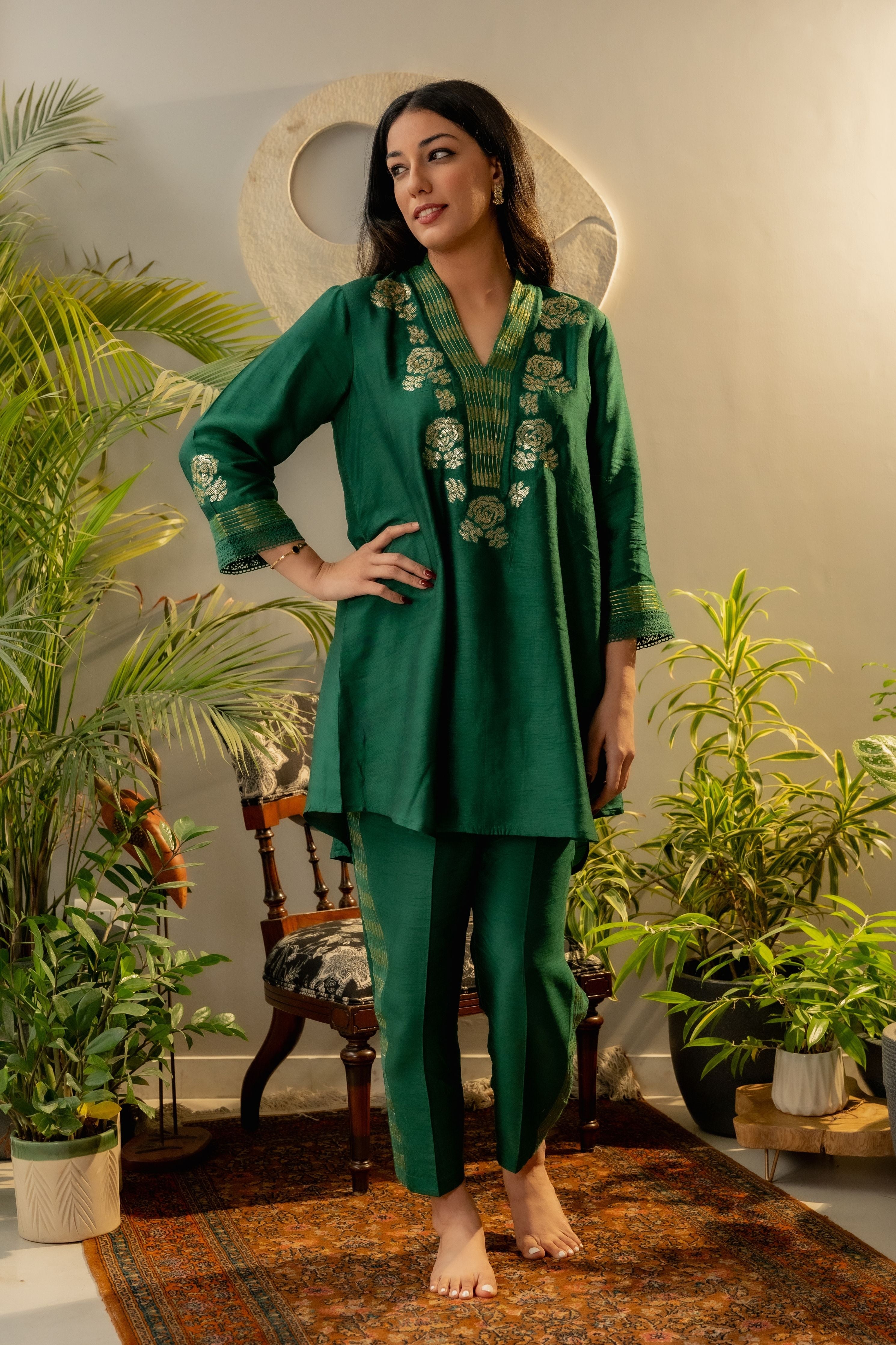 Emberald Green Round Co-Ord Set