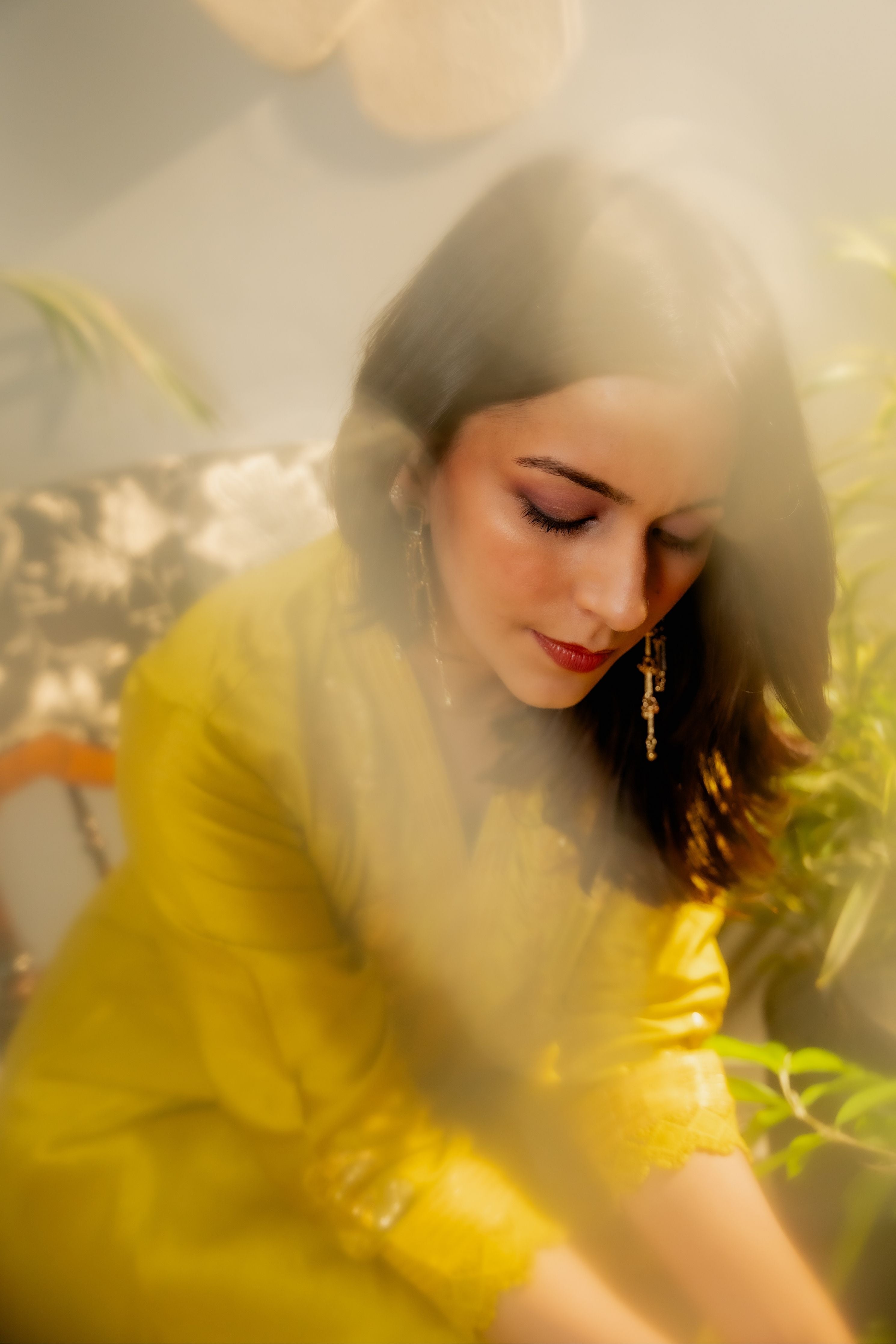 Lime Green silk rounded Co-Ord Set