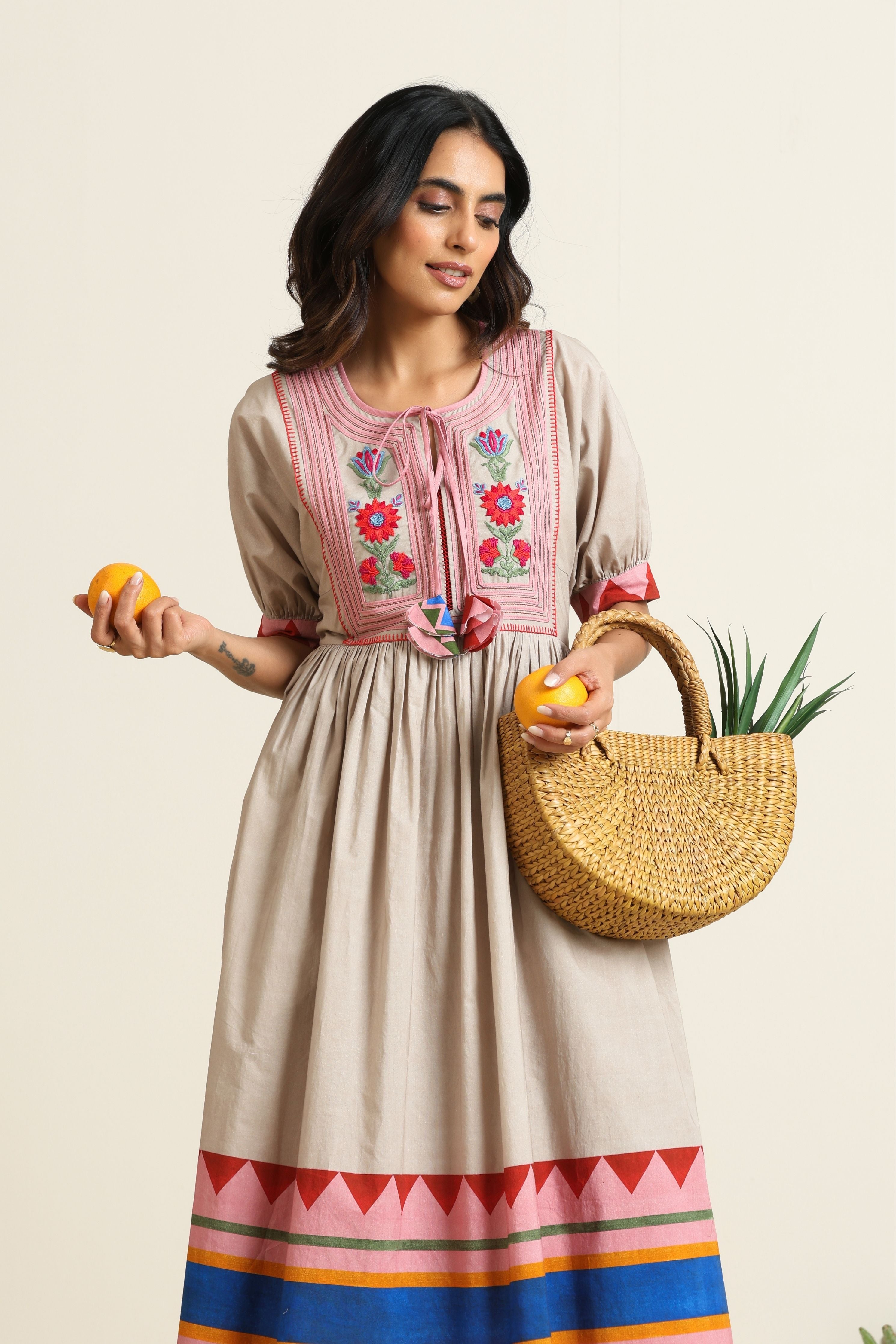 Ember Peasant Dress