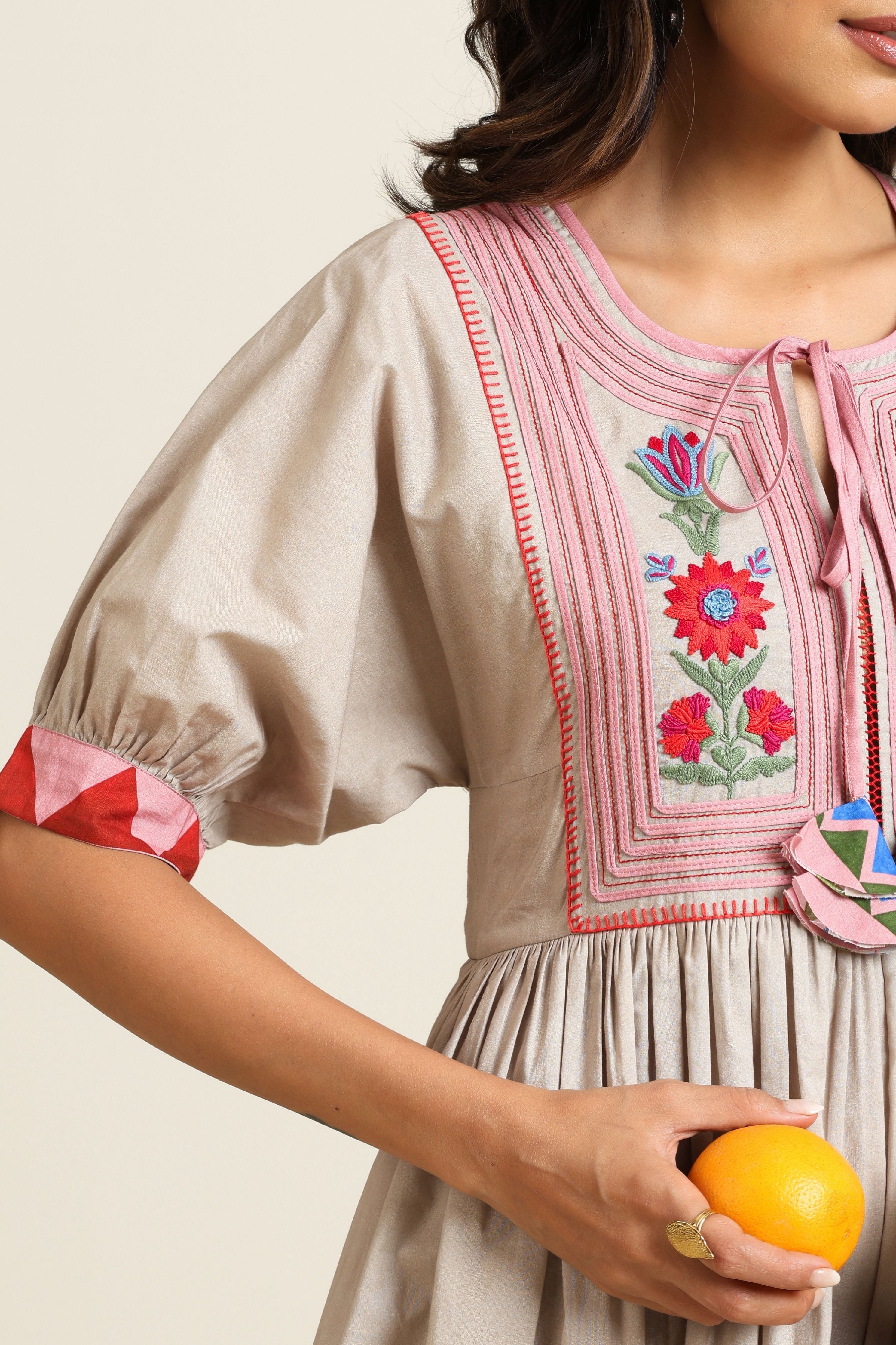 Ember Peasant Dress