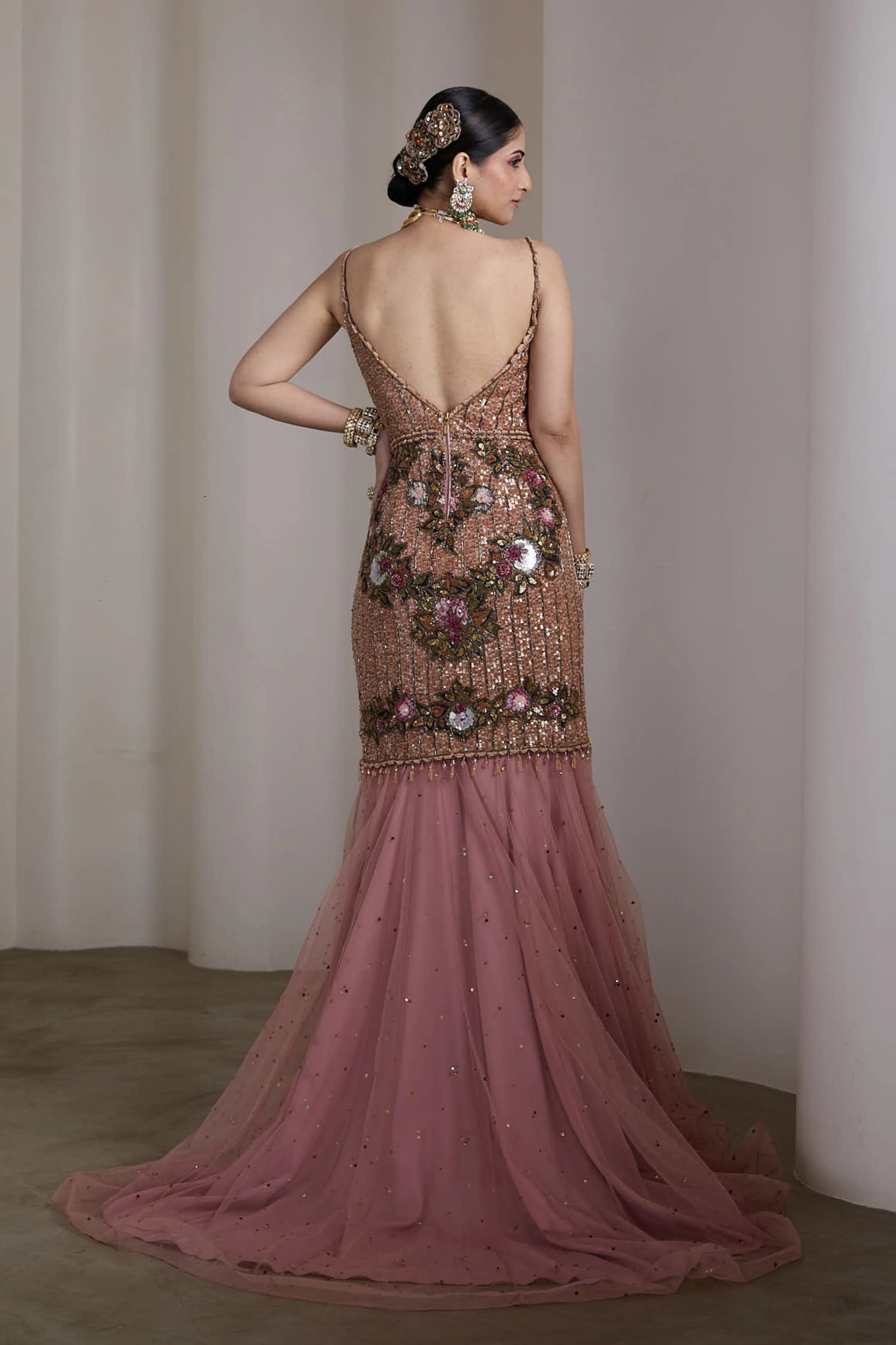 Pink Flared Gown