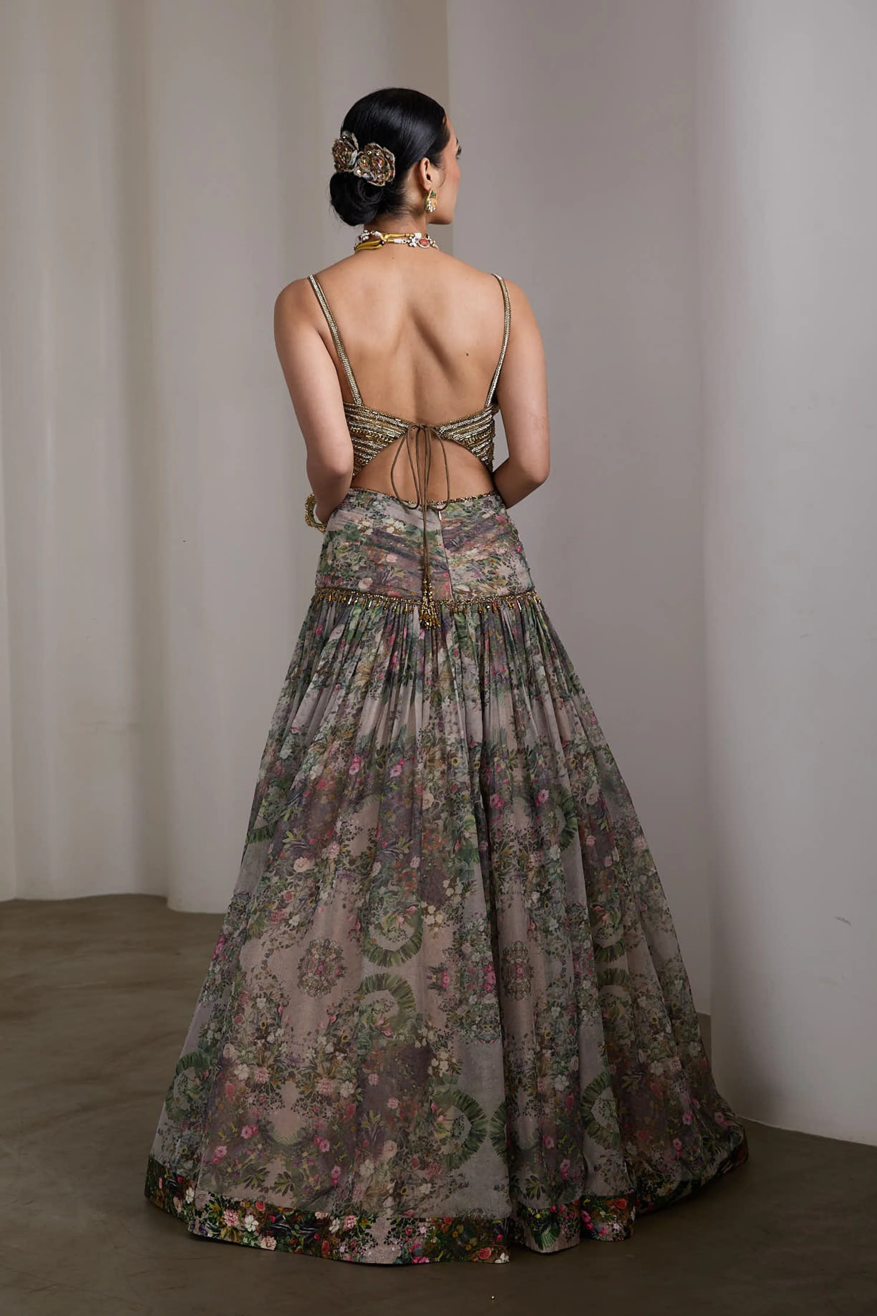 Paisley Beige Lehenga Set