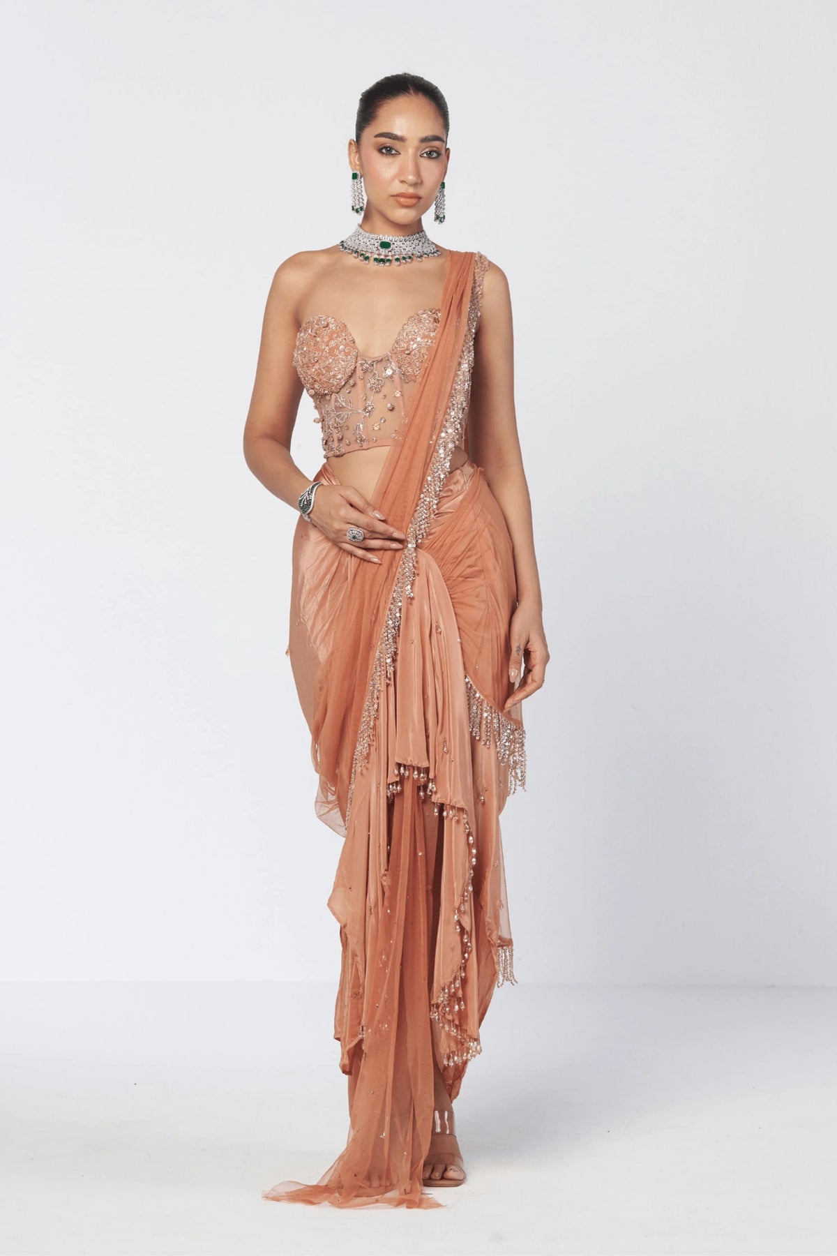 Biscoff Crush Saree