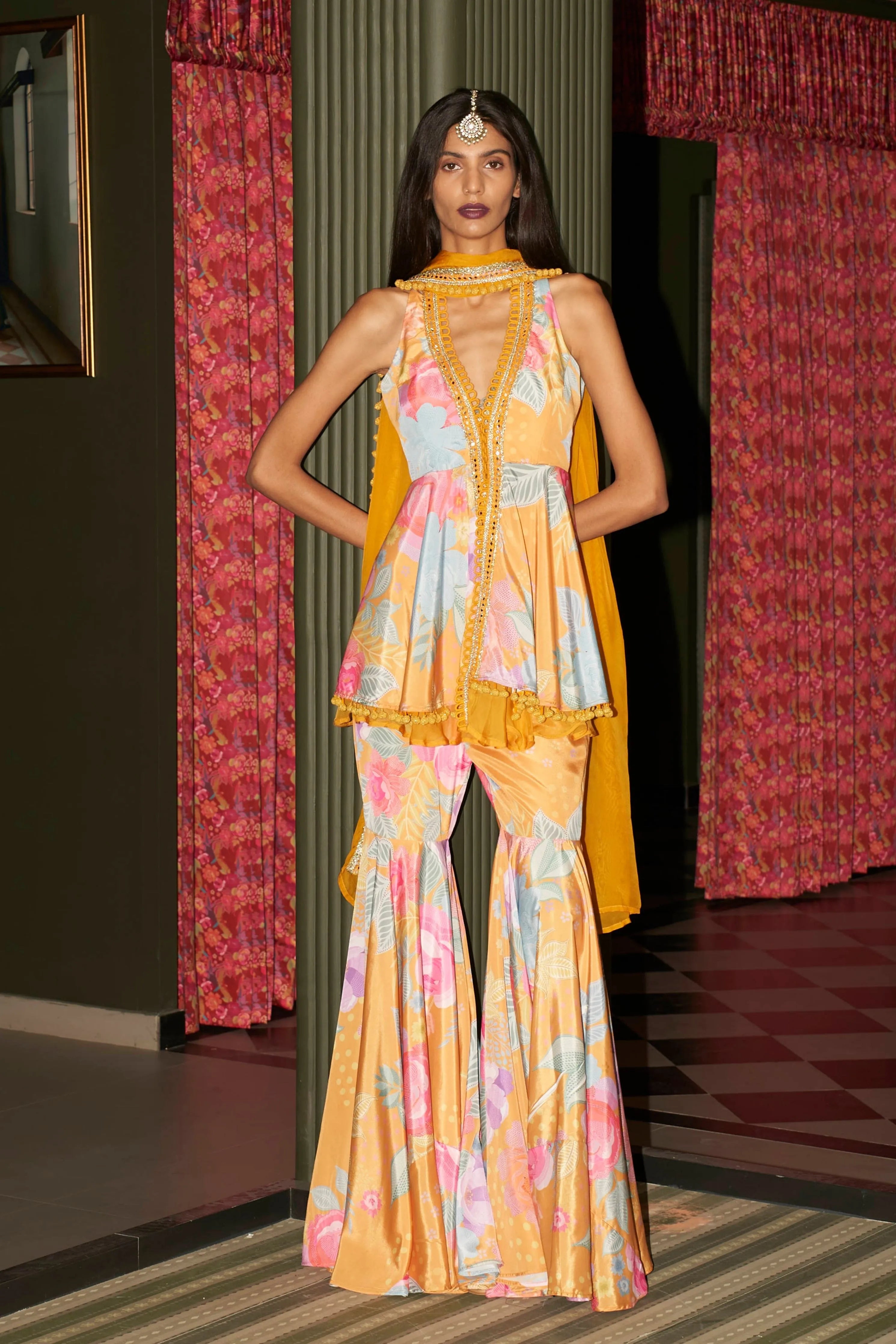 Floral Flare Gharara Set