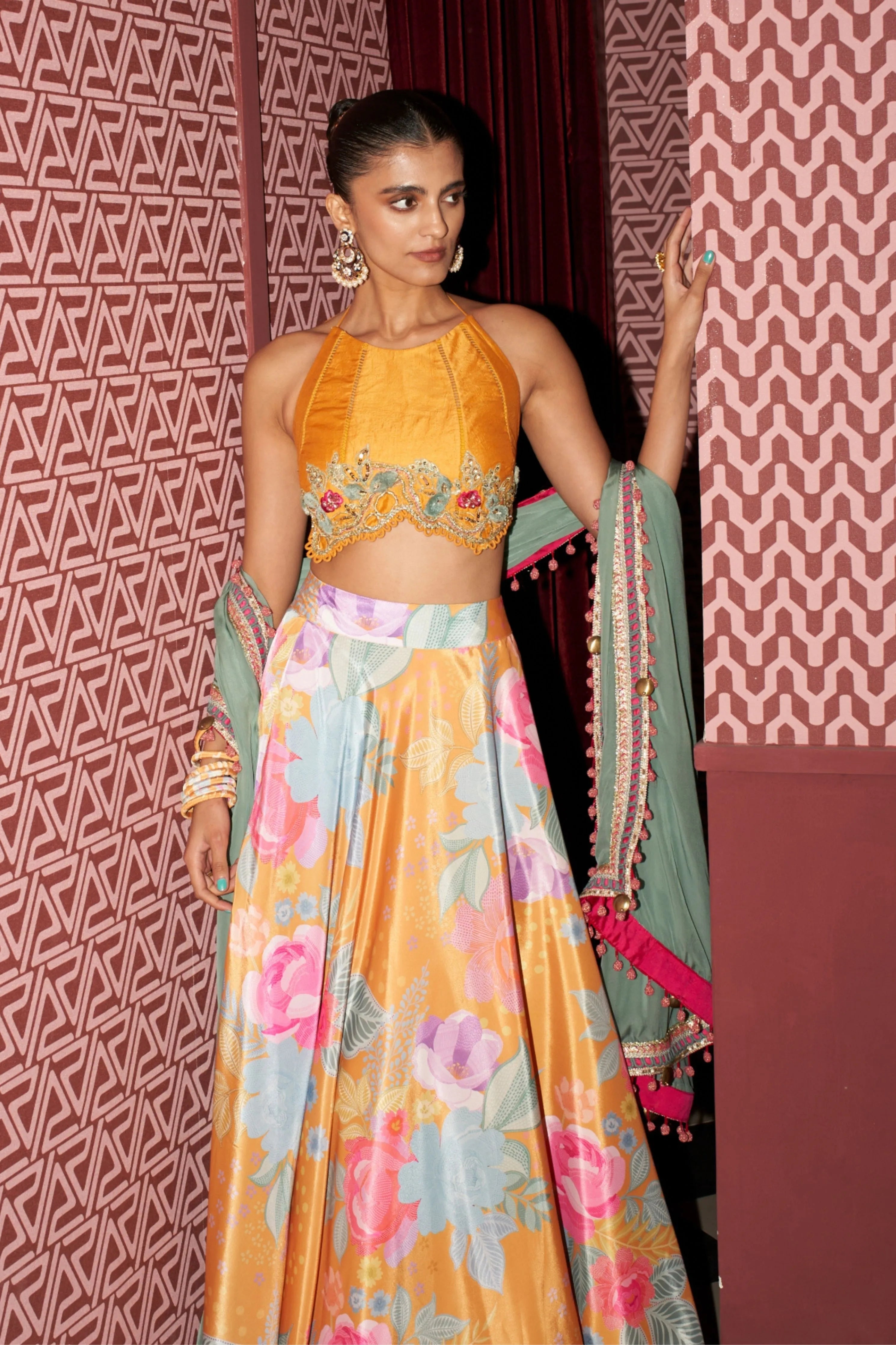 Boho Bloom Lehenga Set