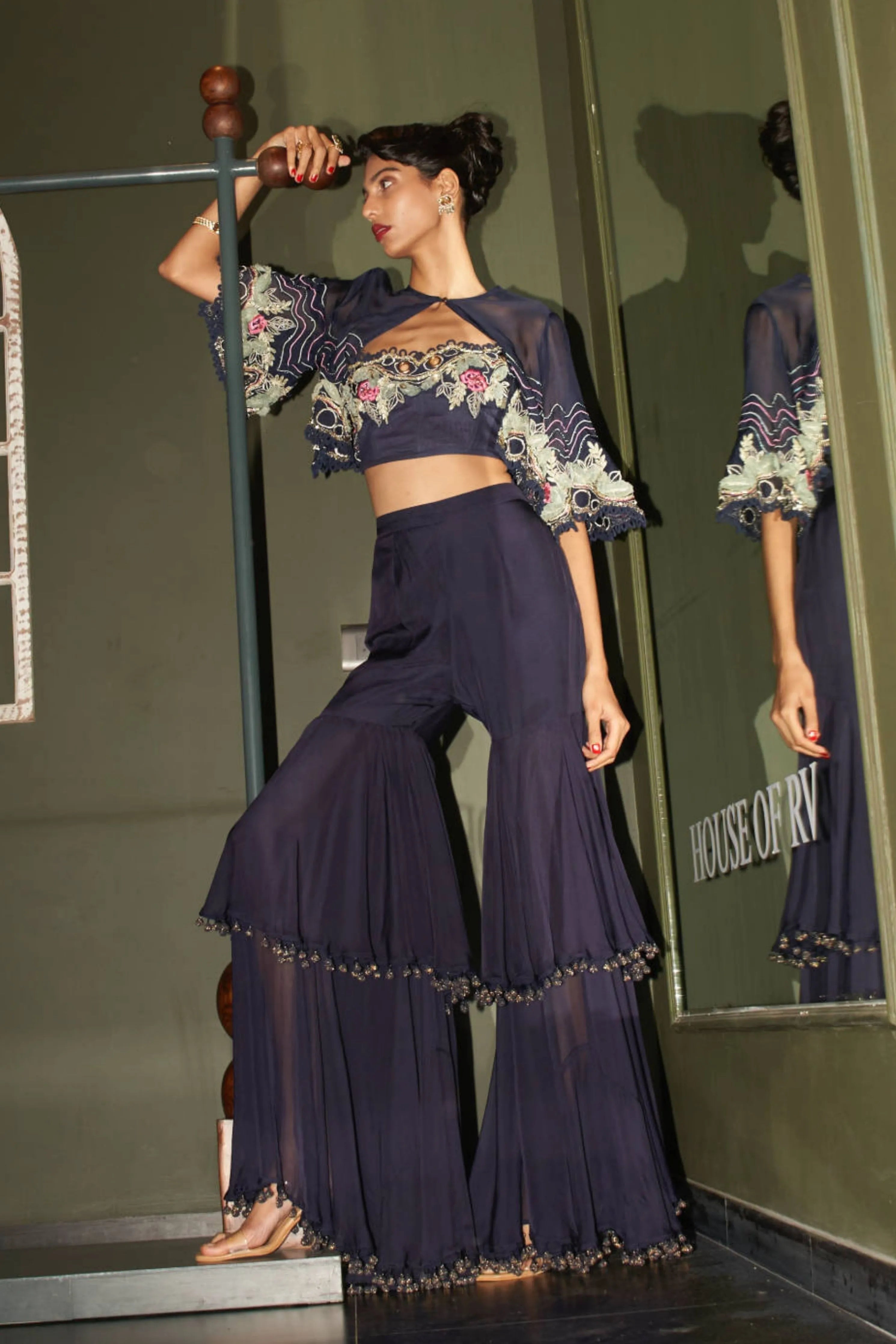 Midnight Glam Gharara Set
