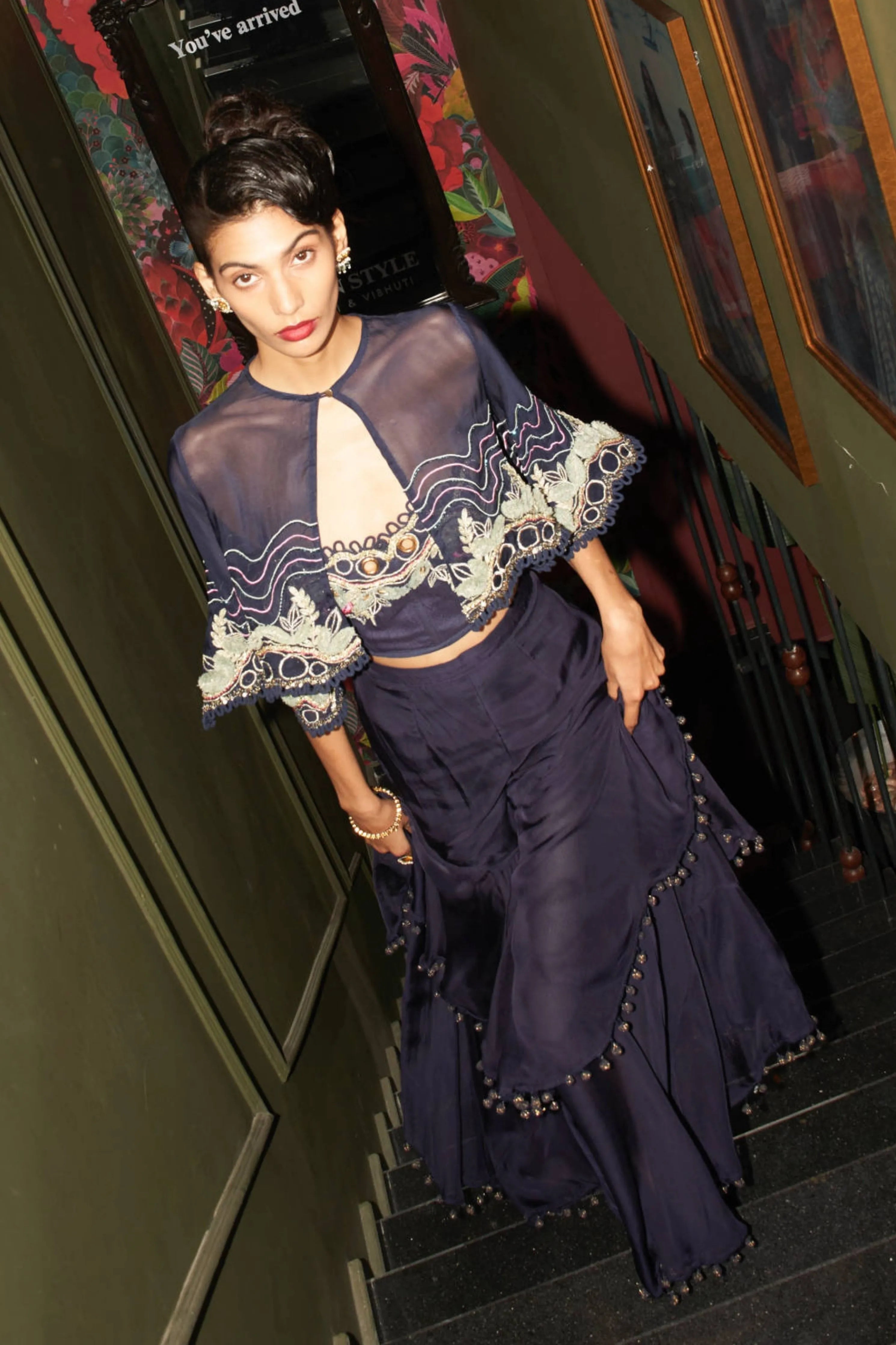 Midnight Glam Gharara Set