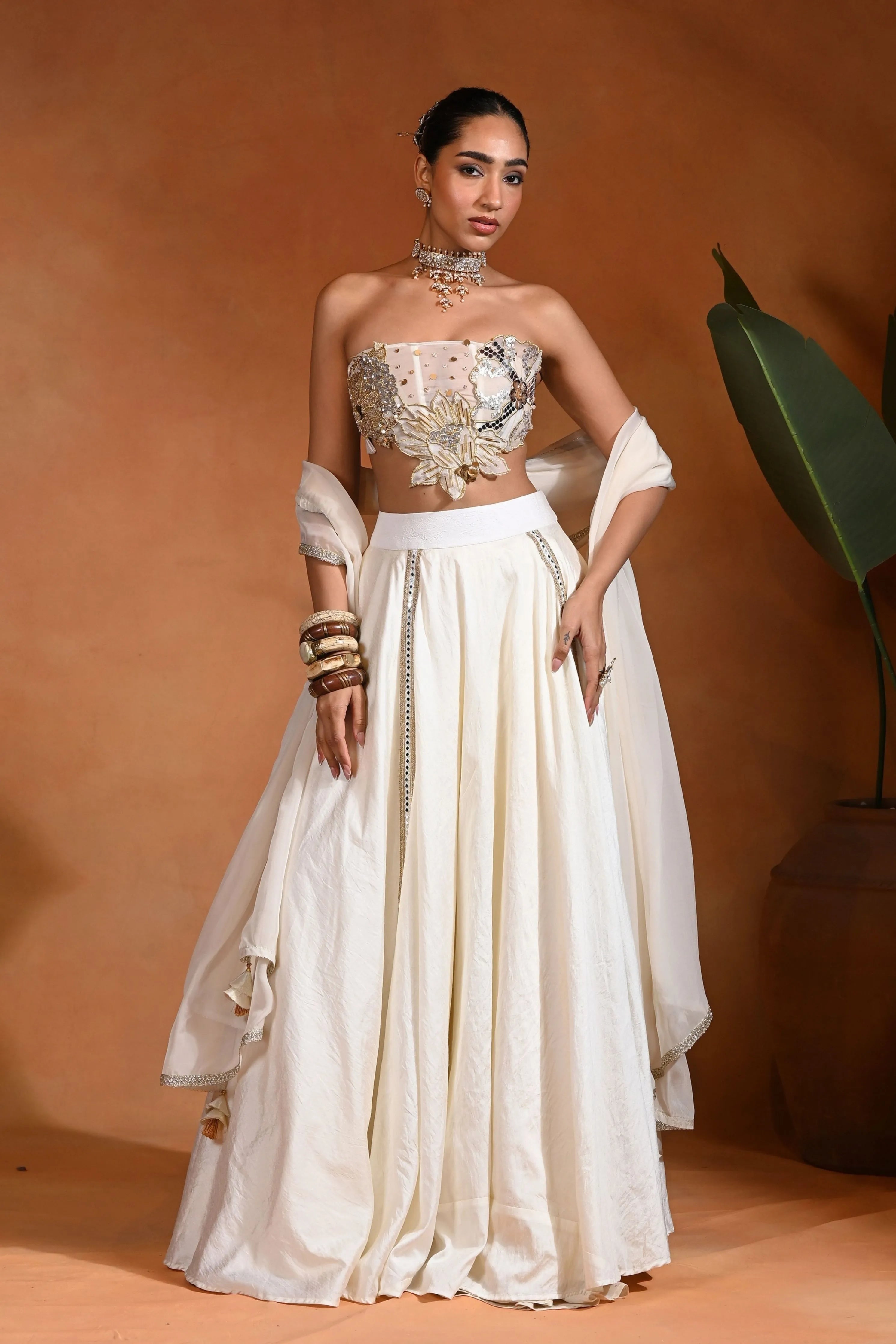 Dilbar Ivory Lehenga Set