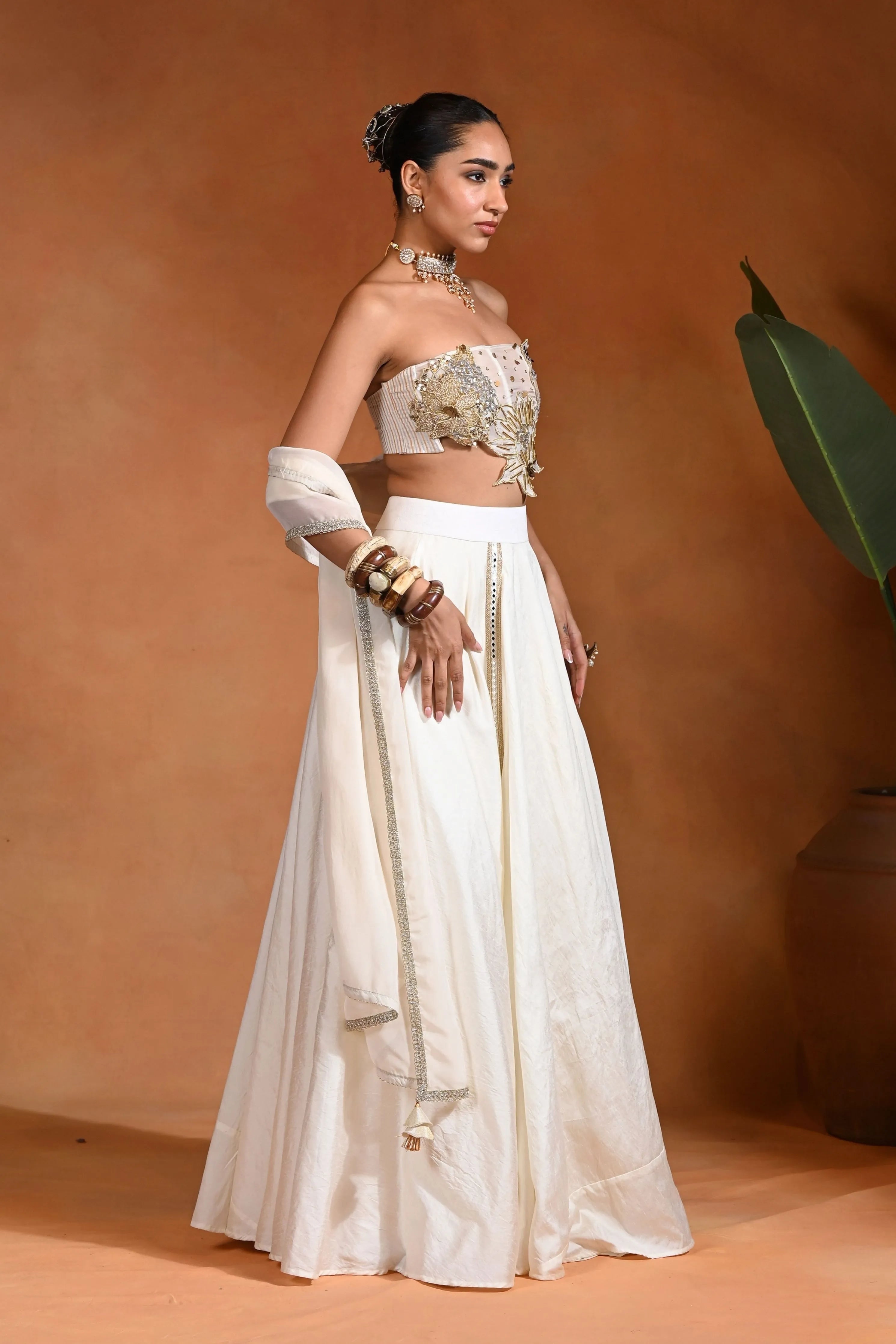 Dilbar Ivory Lehenga Set