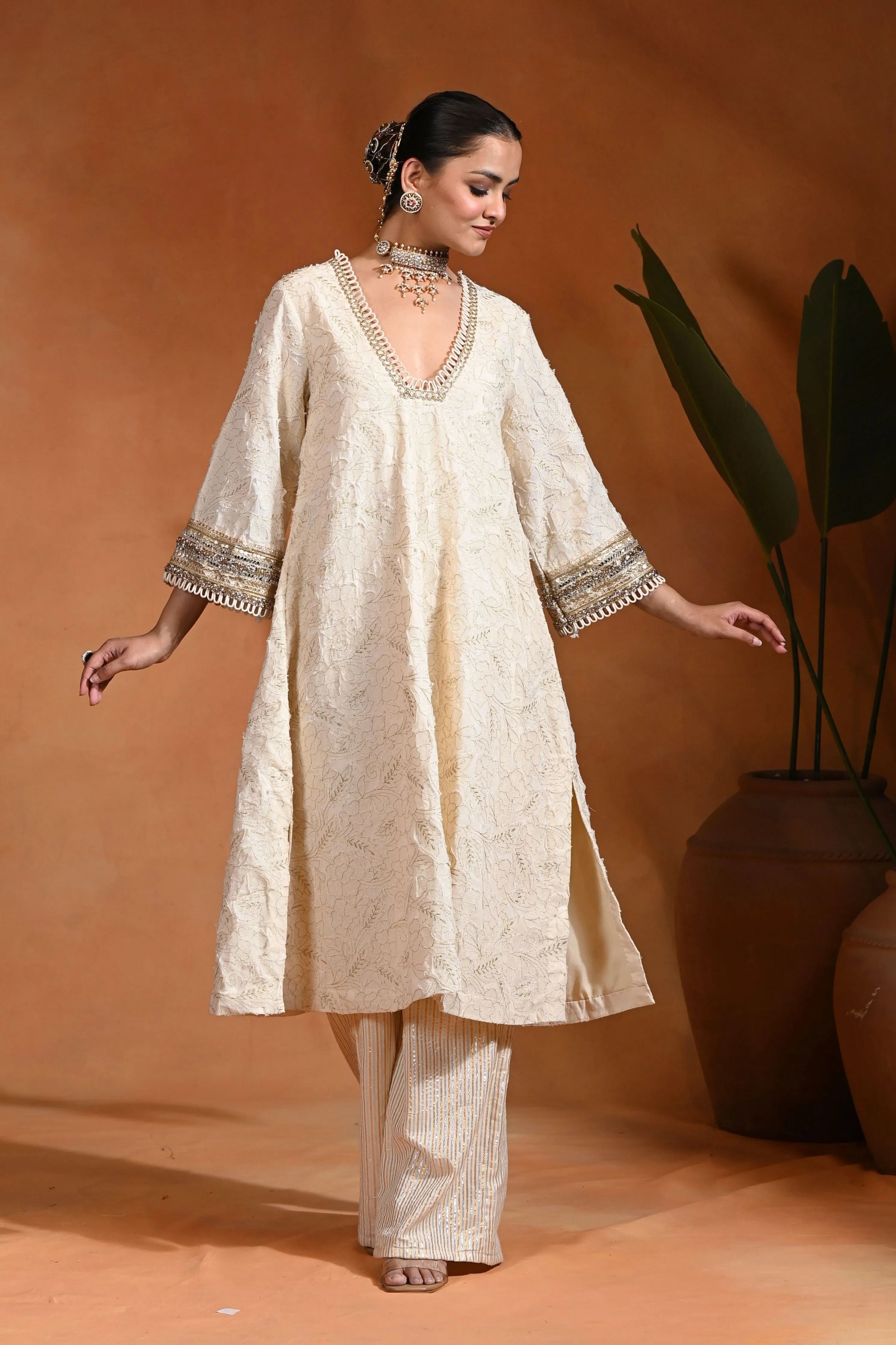 Ivory Shubhra Kurta Set