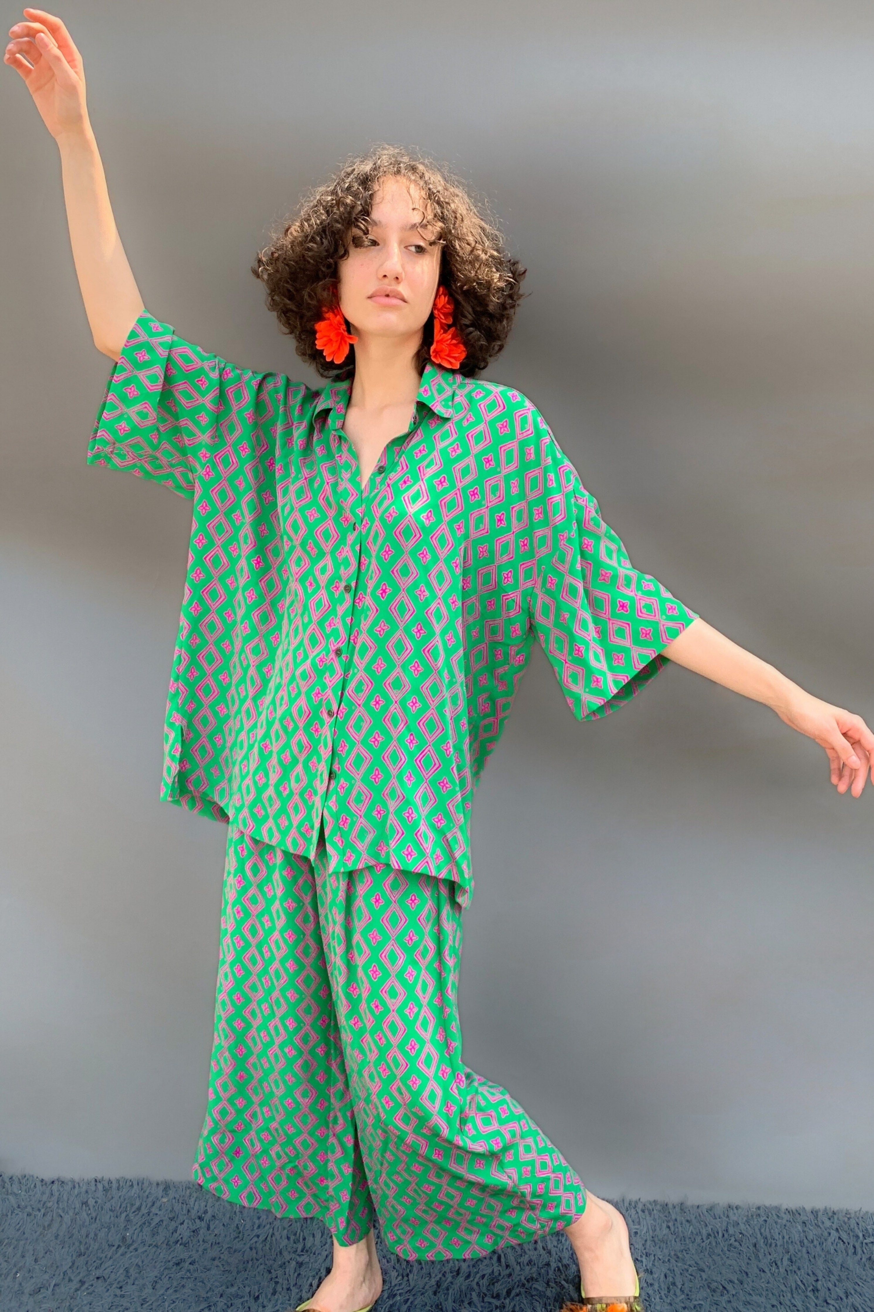 Rhombus Printed Shirt
