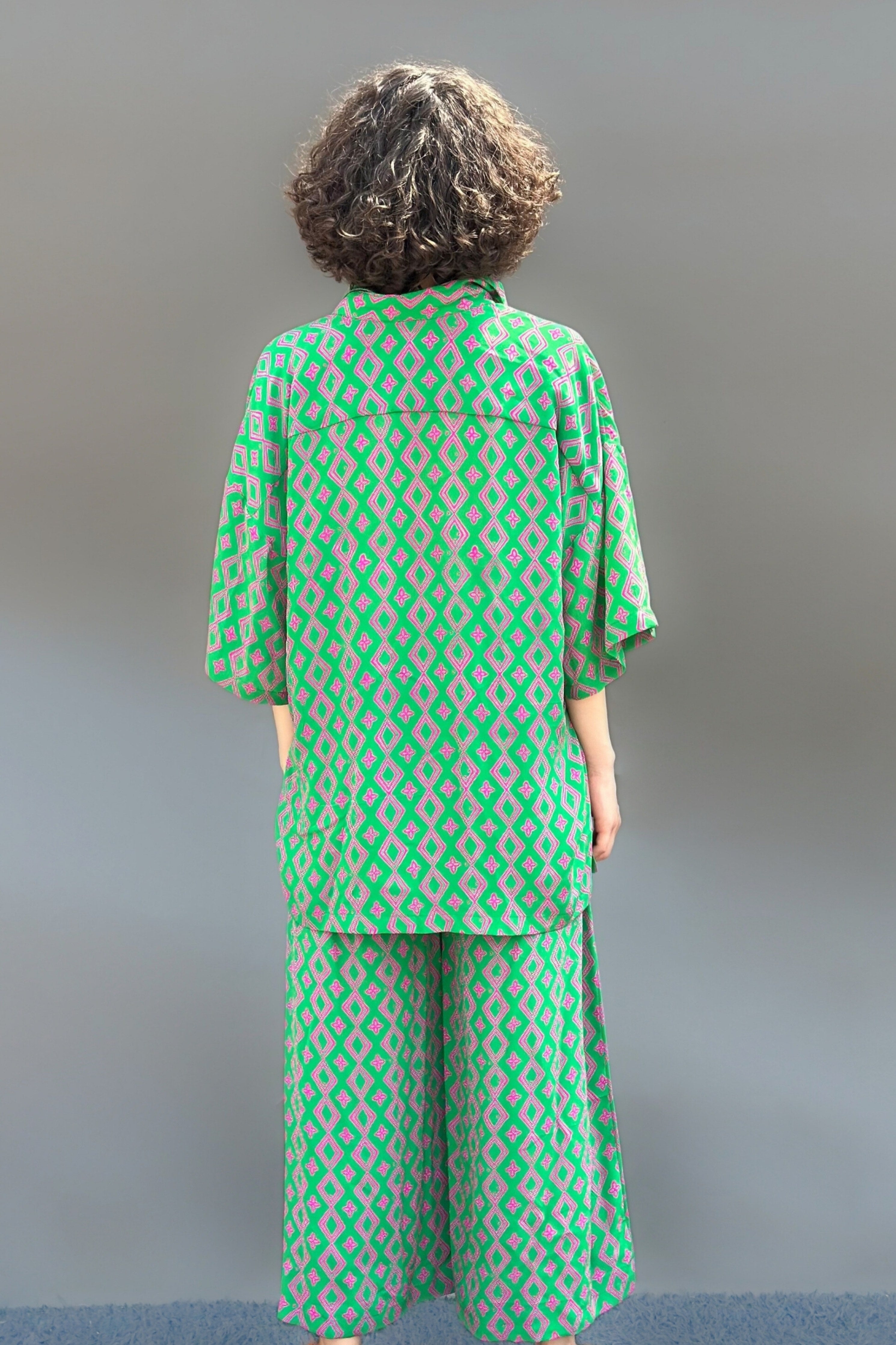 Rhombus Printed Shirt