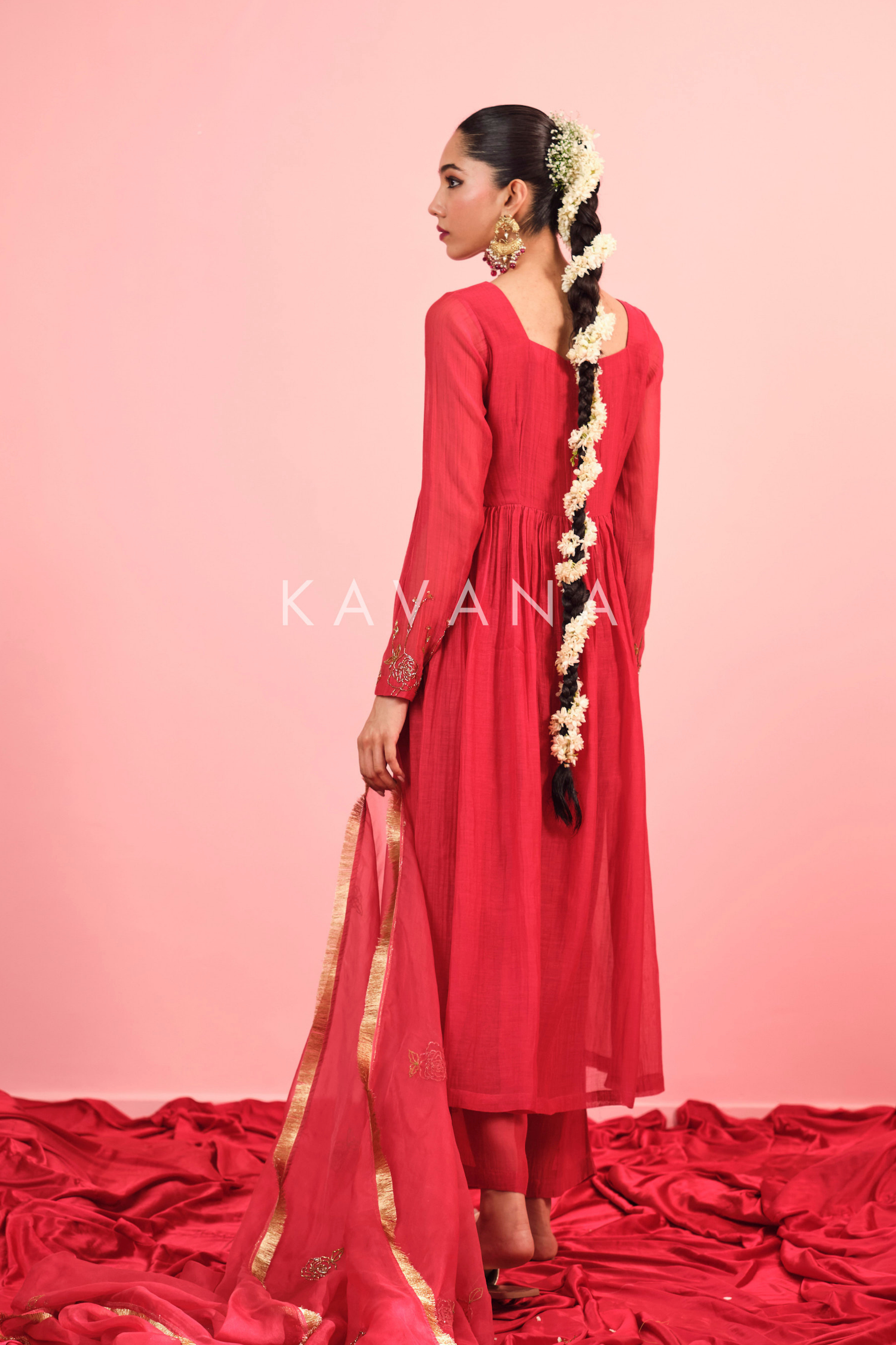Rituja Chanderi Kurta Set