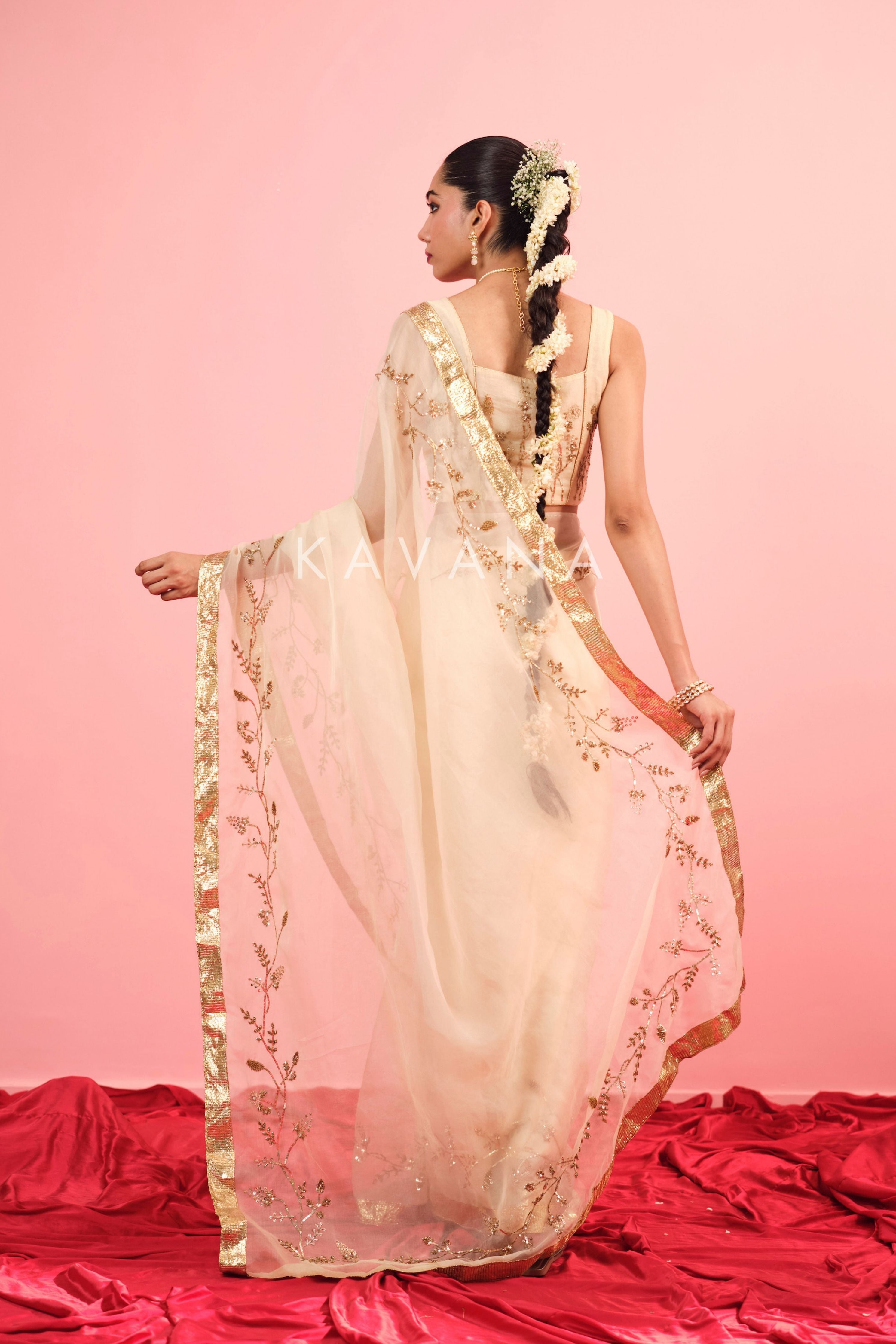 Ruhani Silk Organza Sari