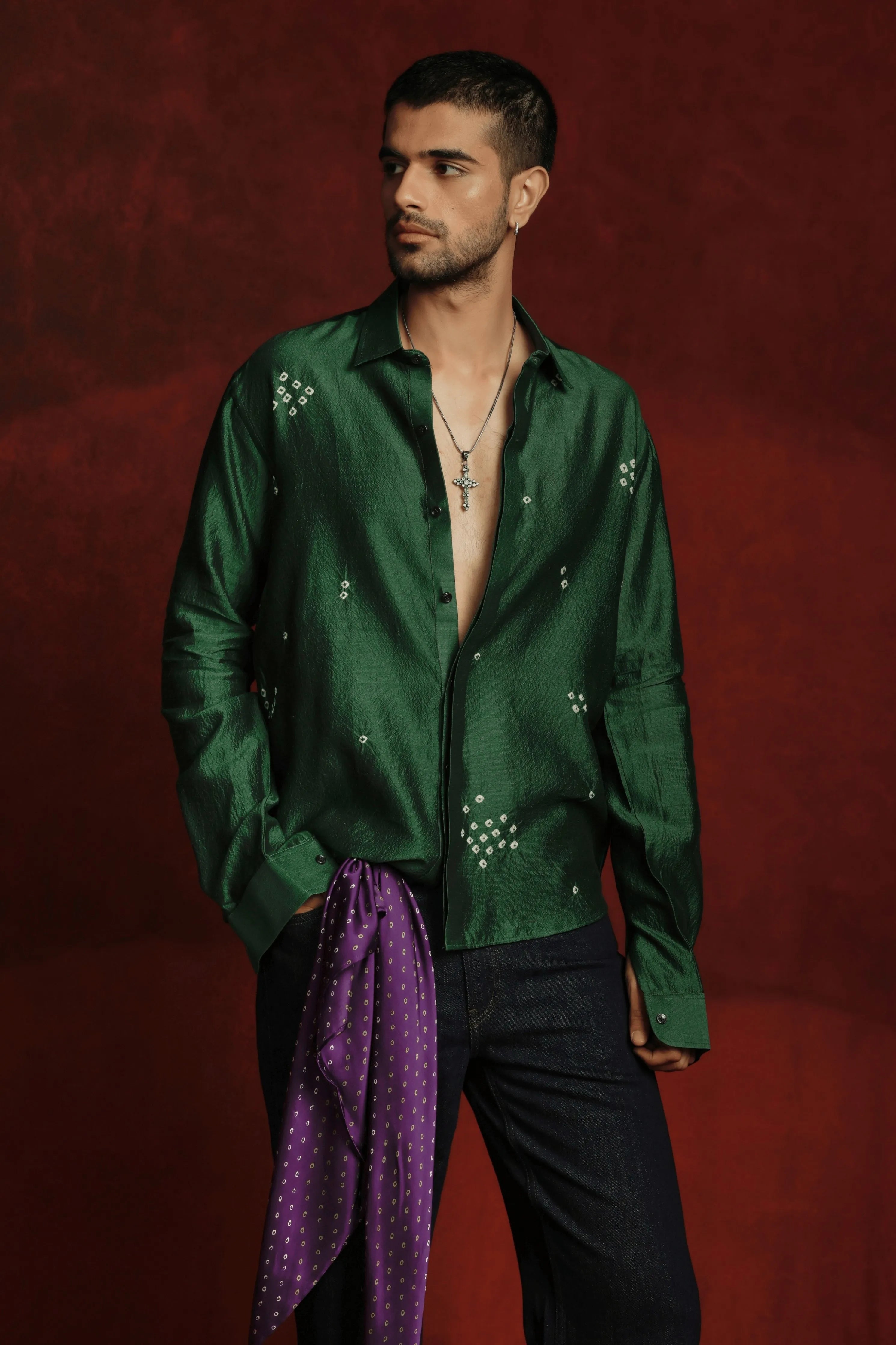 Panna Bandhej Shirt