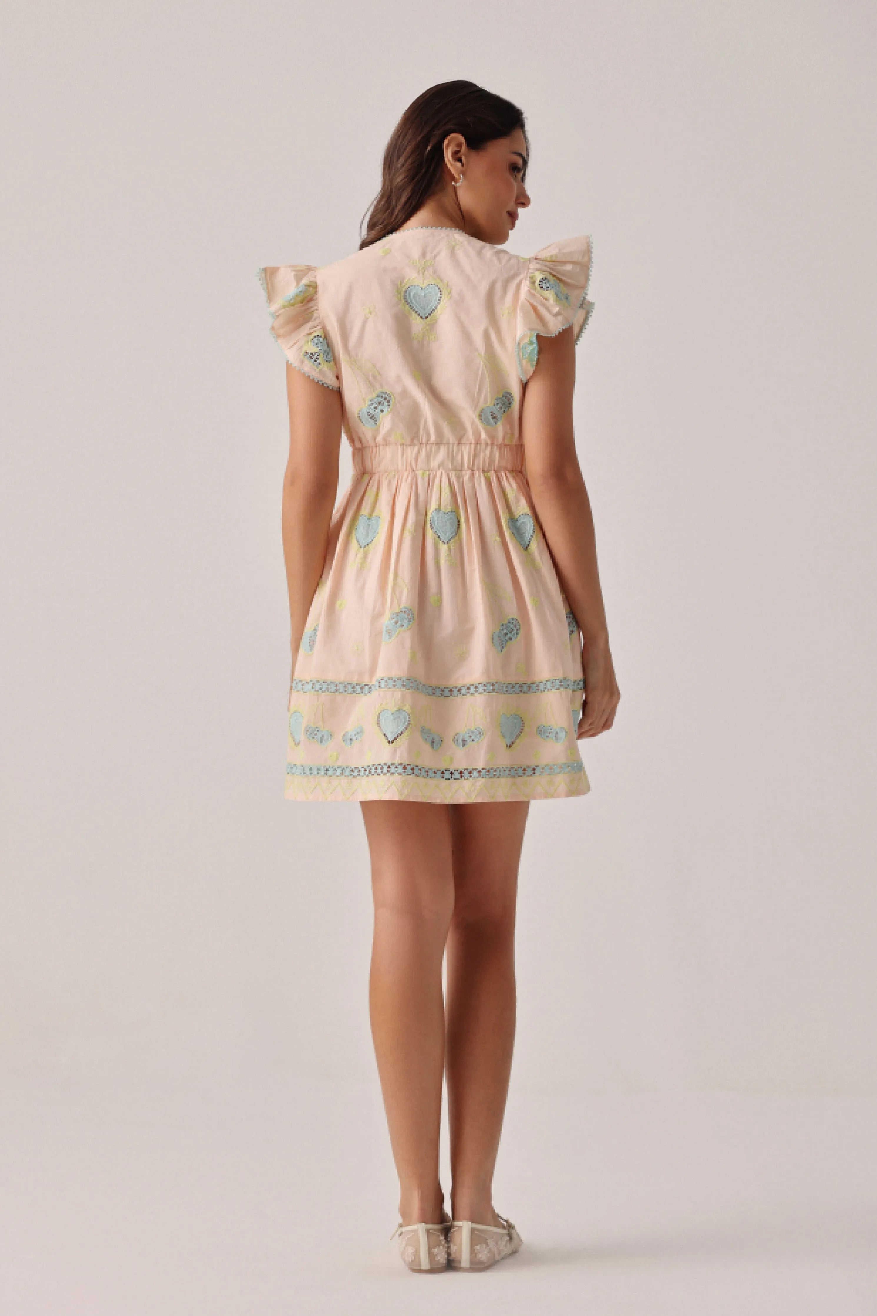 Estella Mini Peach Dress