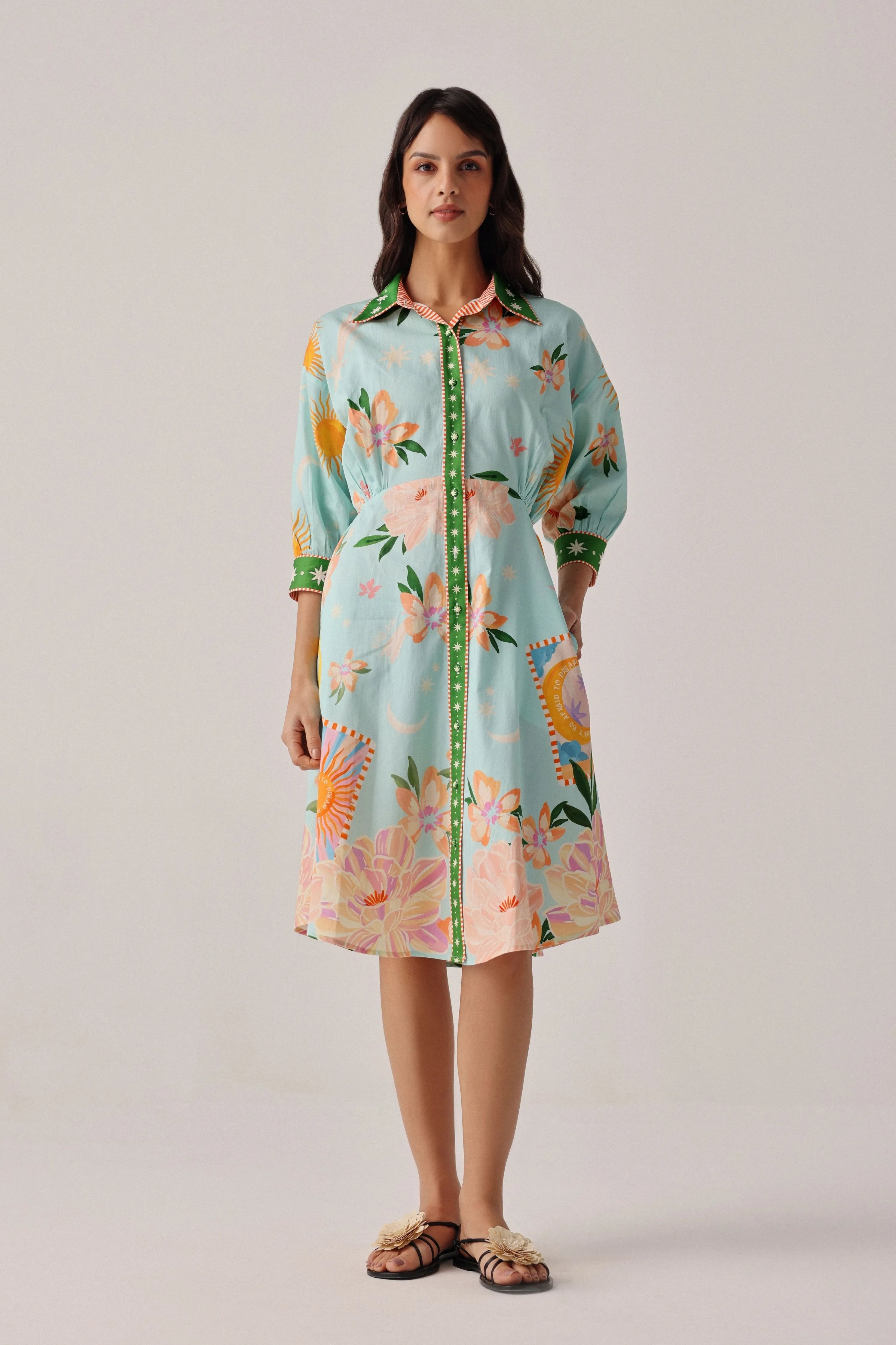 Lena Midi Azure Dress
