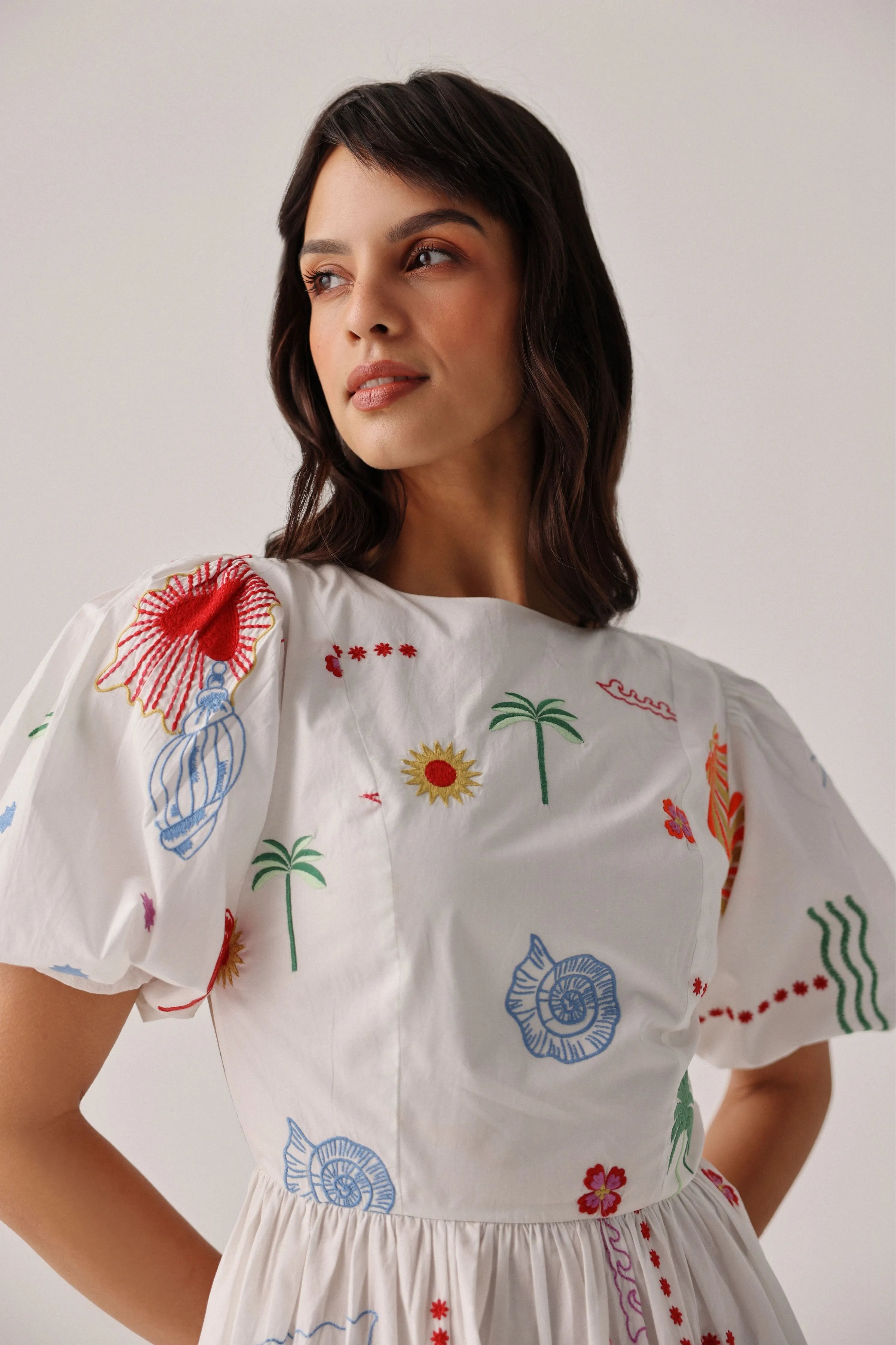 Lyla Midi Ecru Dress
