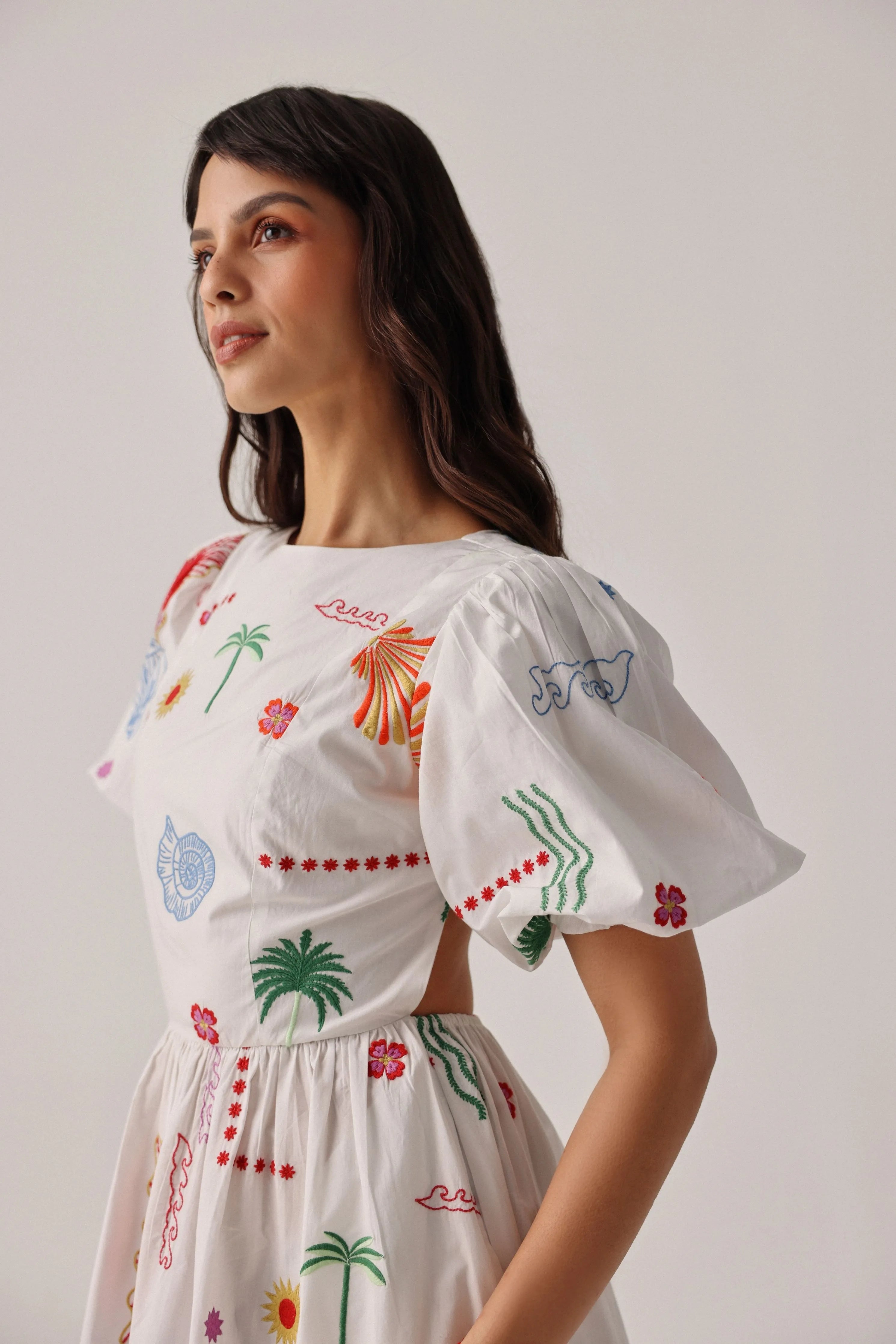 Lyla Midi Ecru Dress